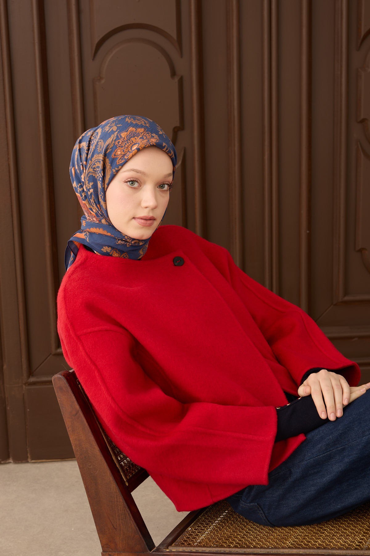 Velora Eşarp Shawl Pattern Gece Mavisi