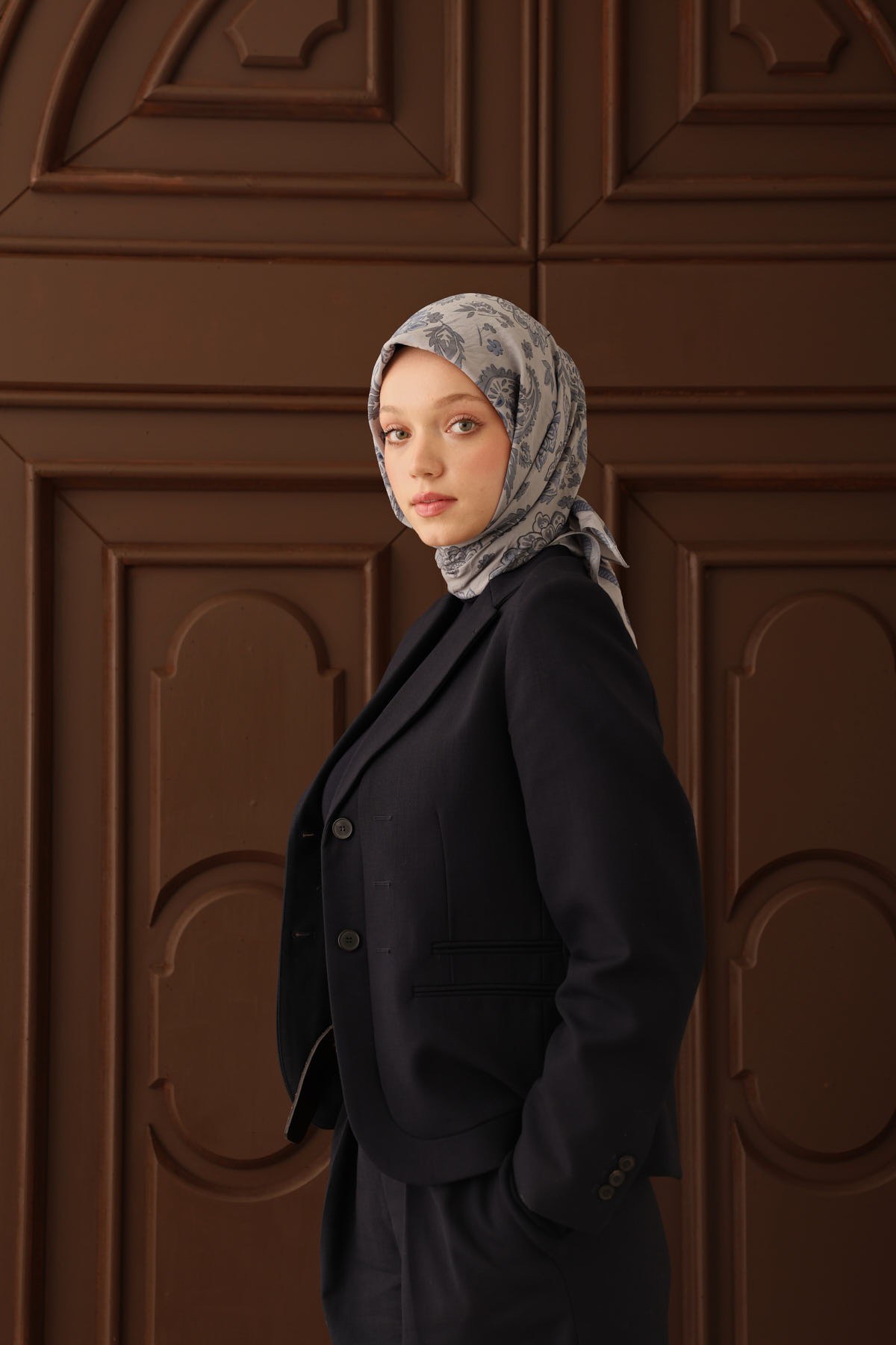 Velora Eşarp Shawl Pattern Gümüş