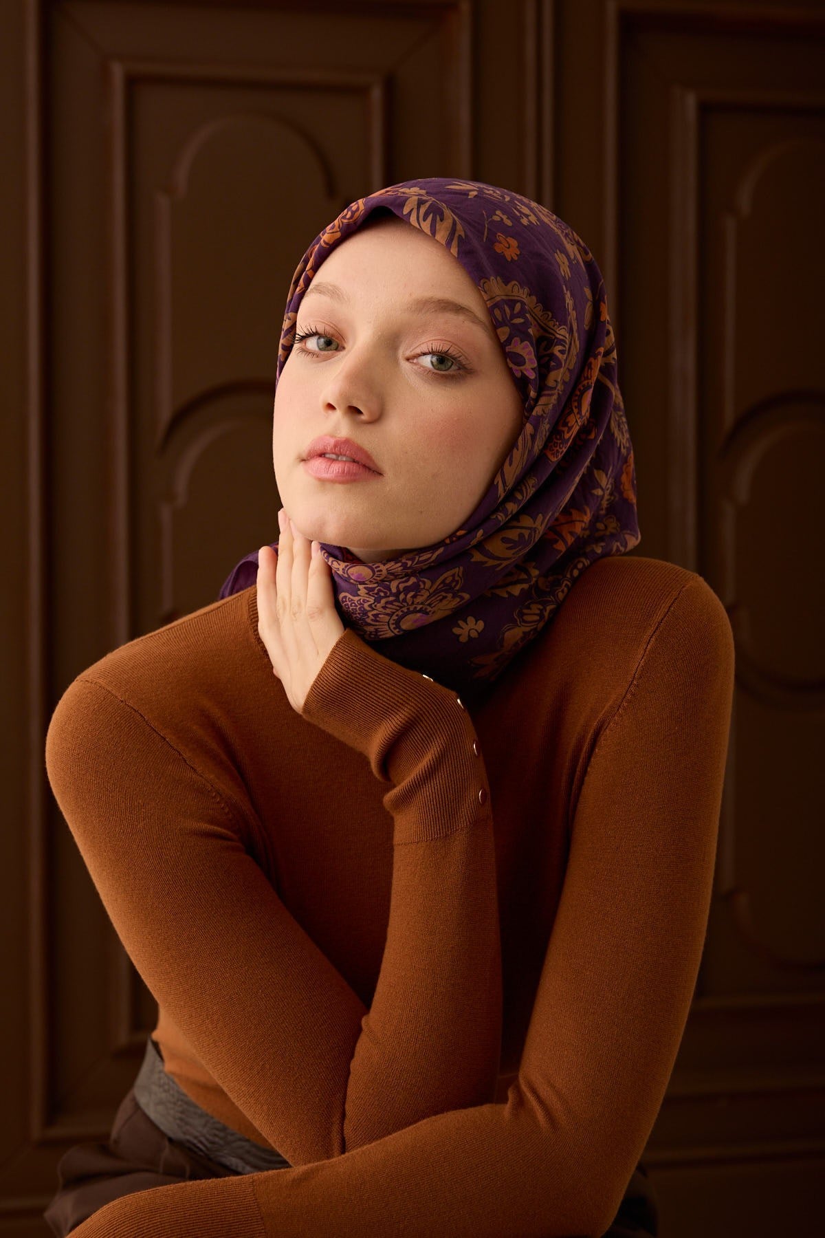 Velora Eşarp Shawl Pattern Mor