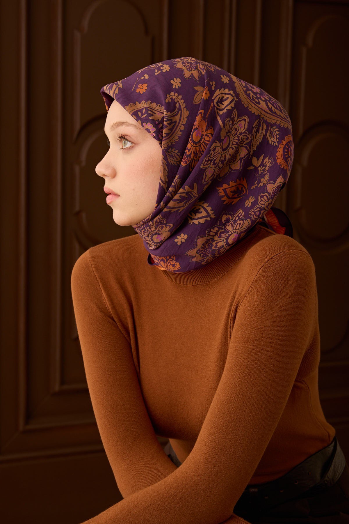 Velora Eşarp Shawl Pattern Mor