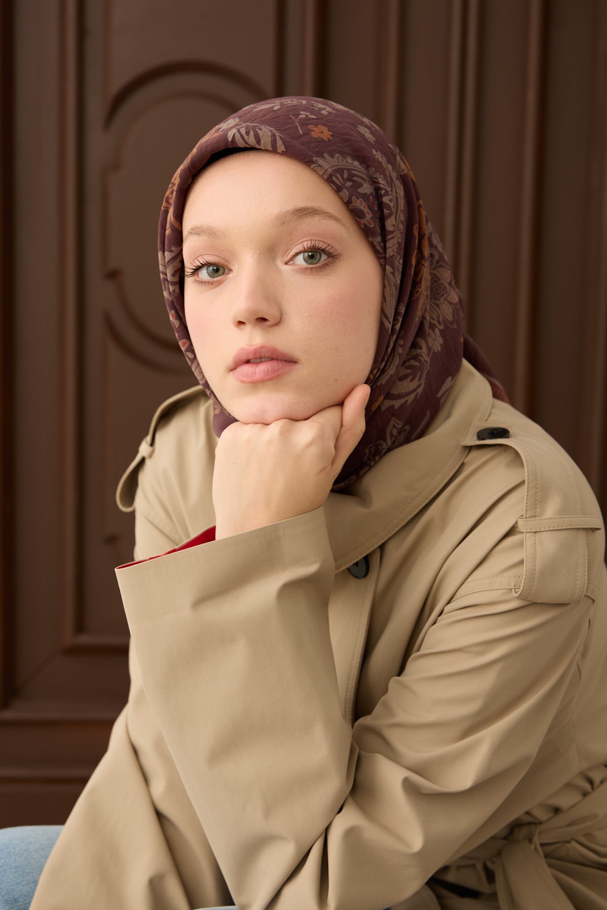 Velora Eşarp Shawl Pattern Mürdüm
