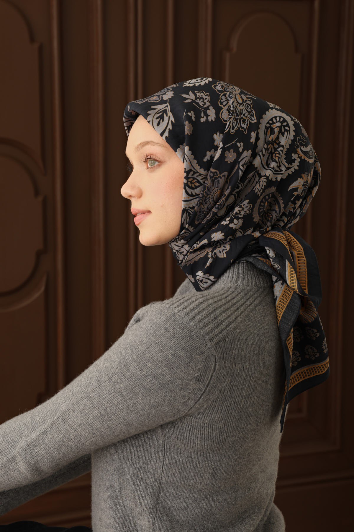 Velora Eşarp Shawl Pattern Siyah