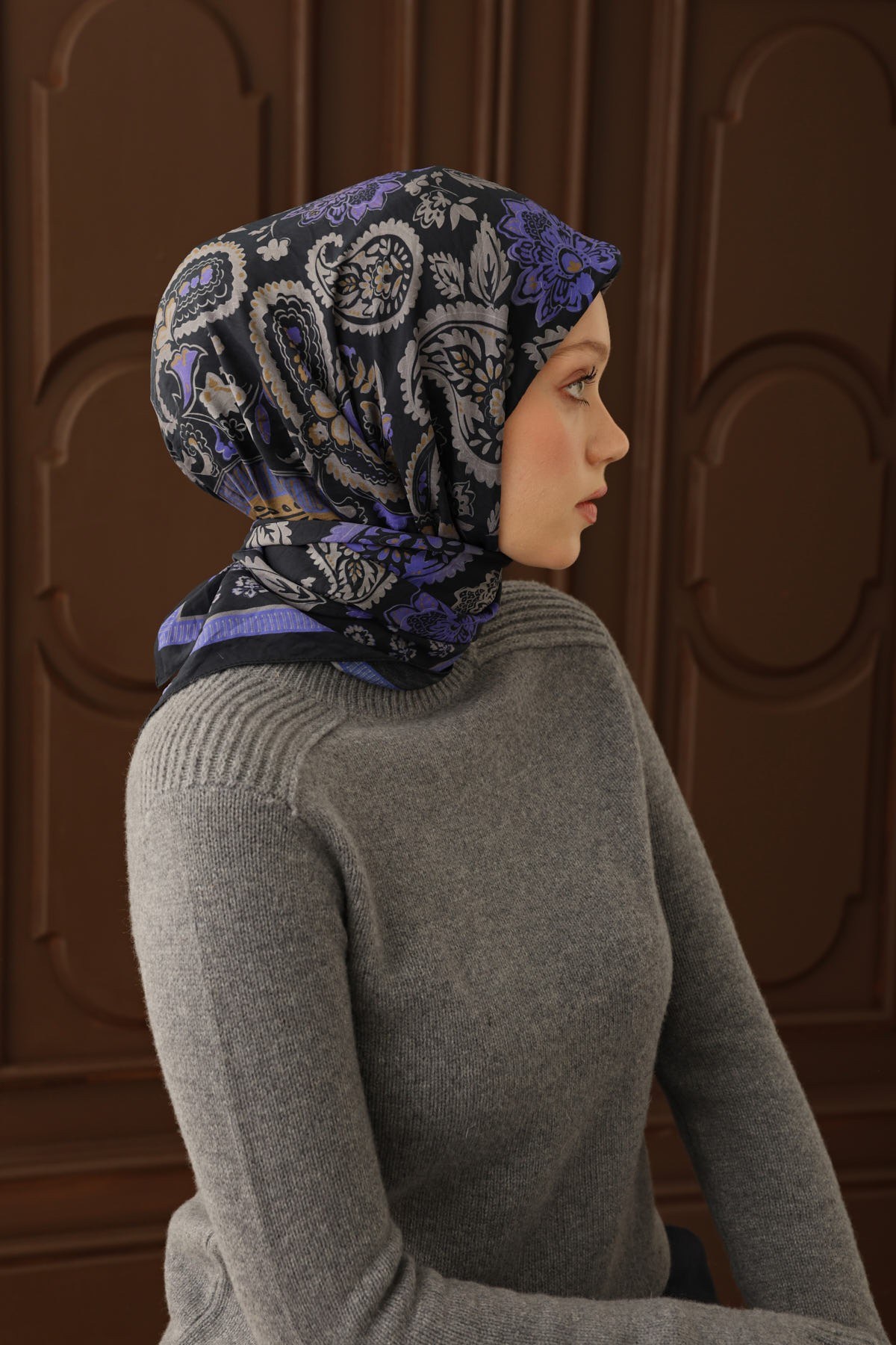 Velora Eşarp Shawl Pattern Siyah