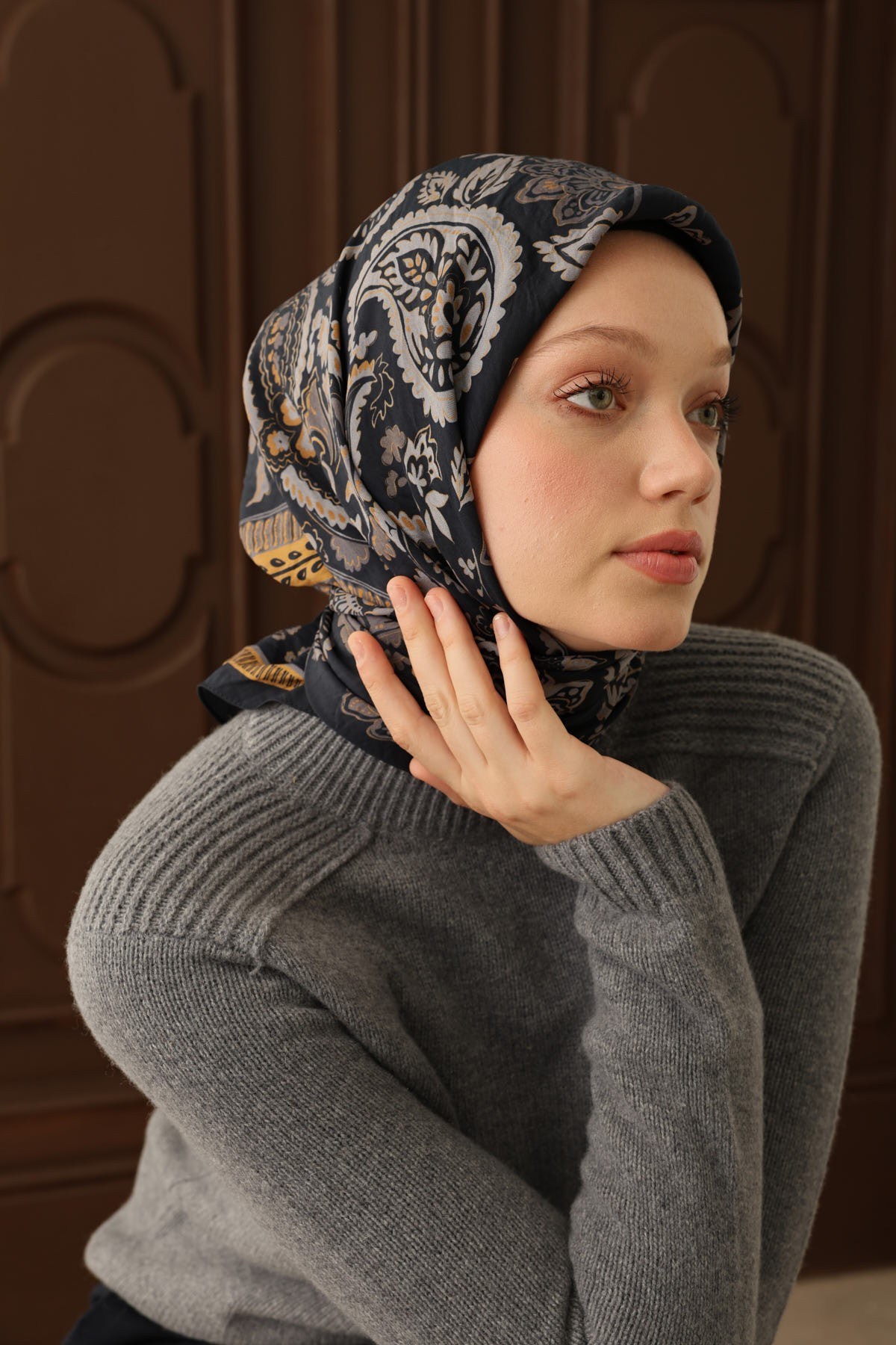 Velora Eşarp Shawl Pattern Siyah