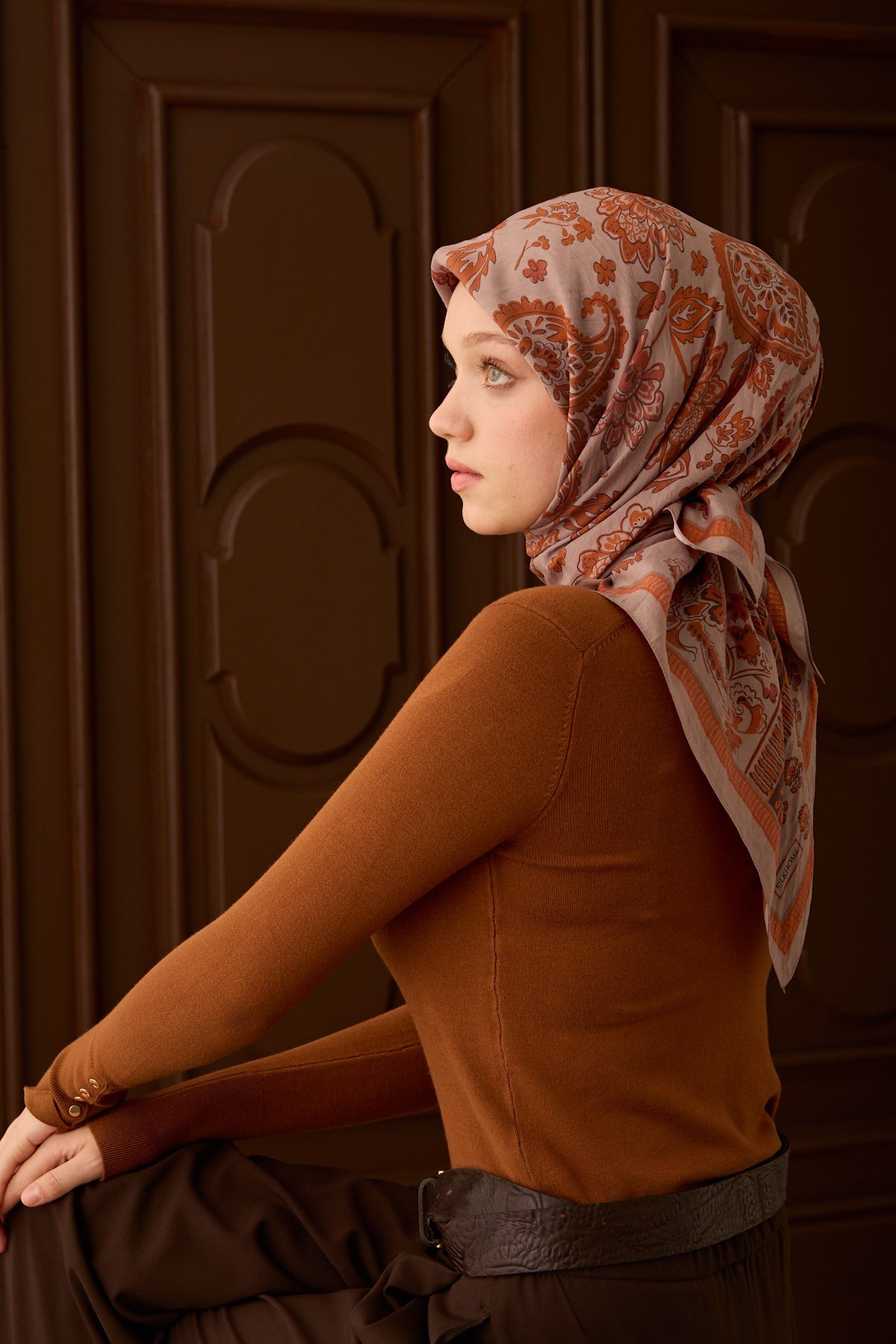 Velora Eşarp Shawl Pattern Turuncu