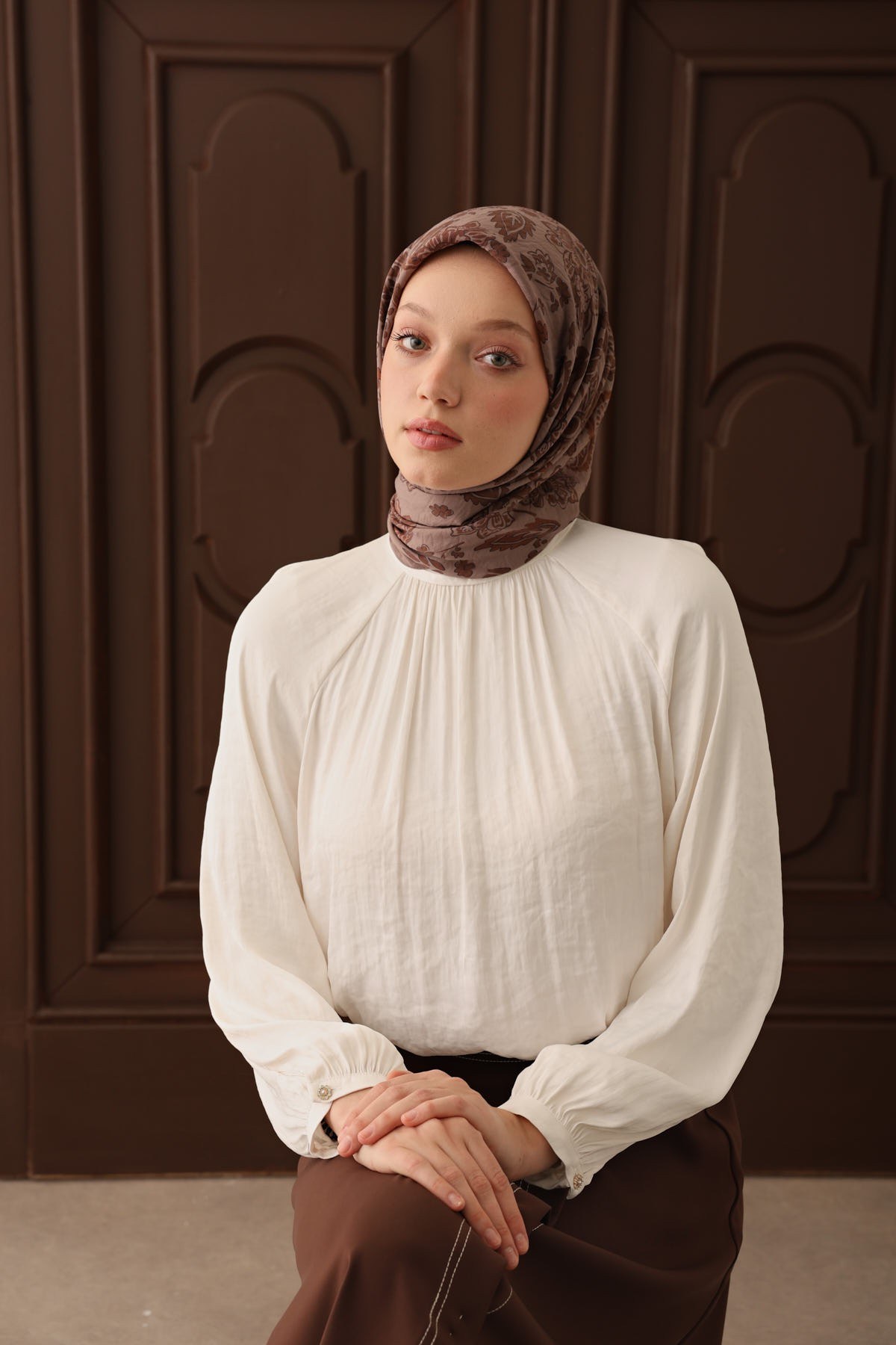Velora Eşarp Shawl Pattern Vizon