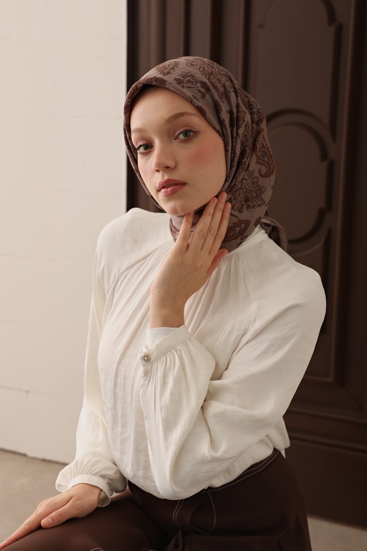 Velora Eşarp Shawl Pattern Vizon