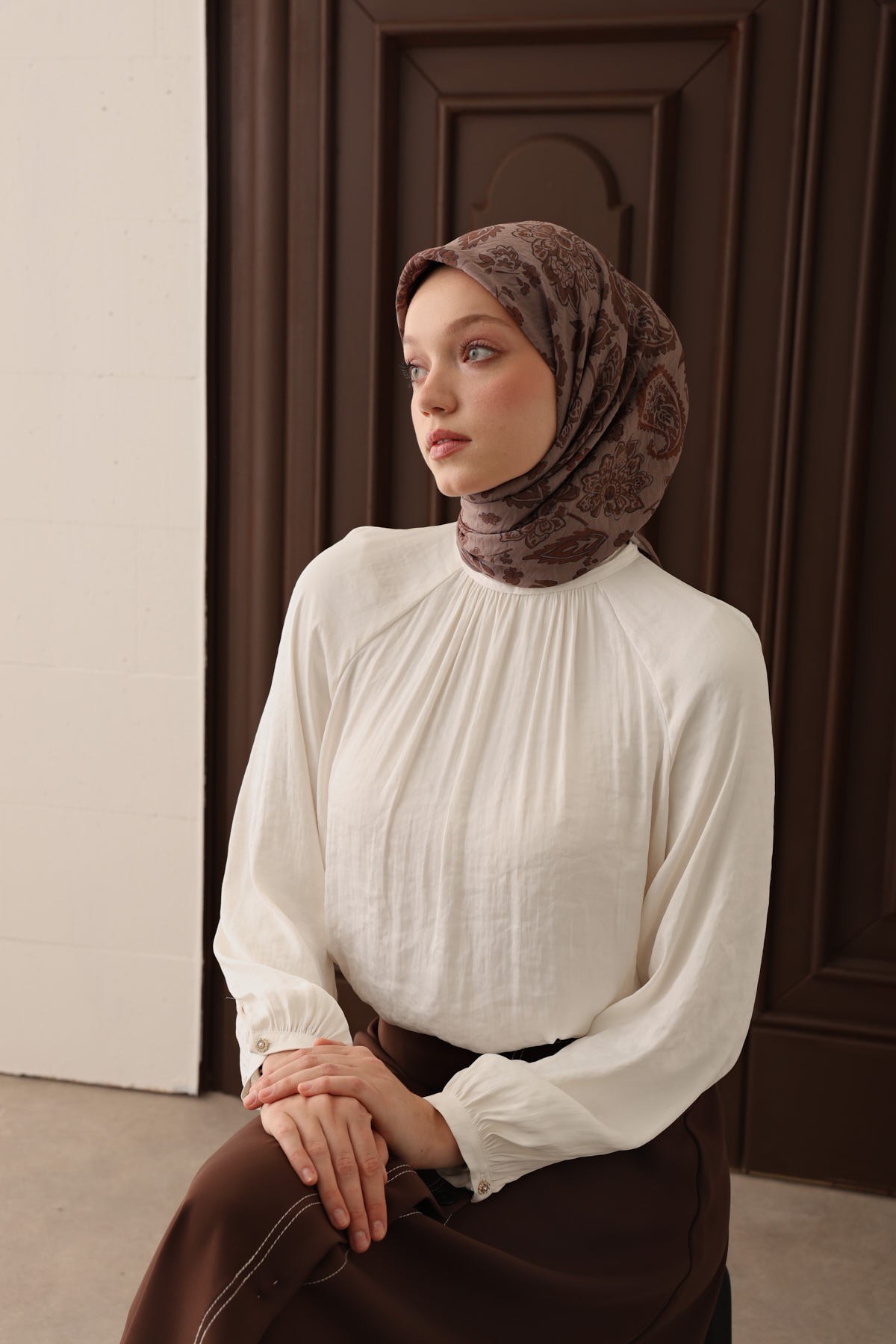 Velora Eşarp Shawl Pattern Vizon