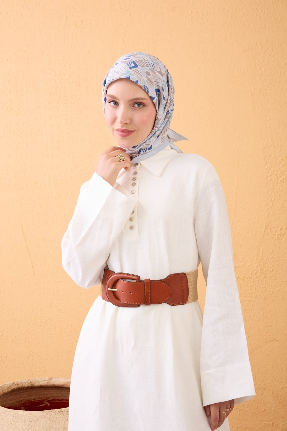 Velora Eşarp Vintage Paisley Bebe Mavisi