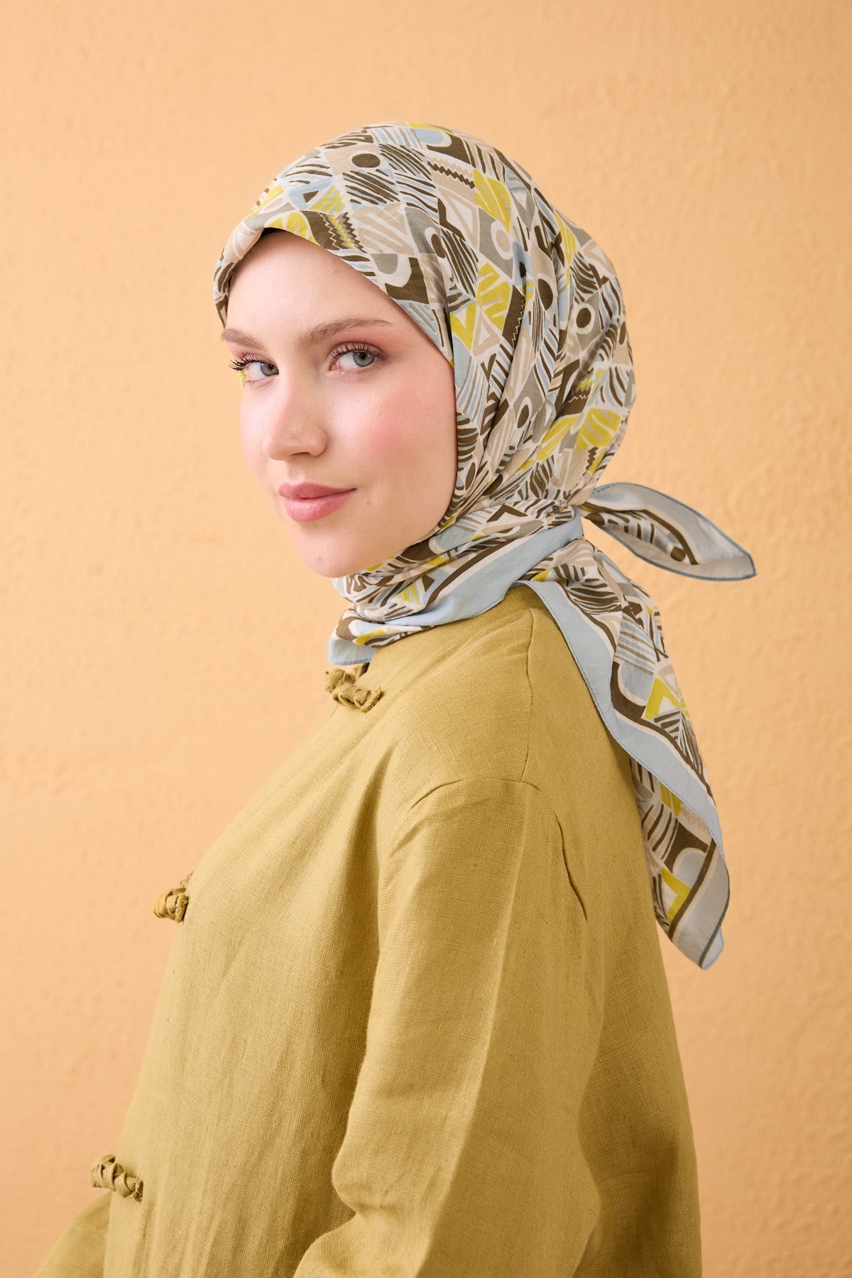 Velora Eşarp Vintage Paisley Haki