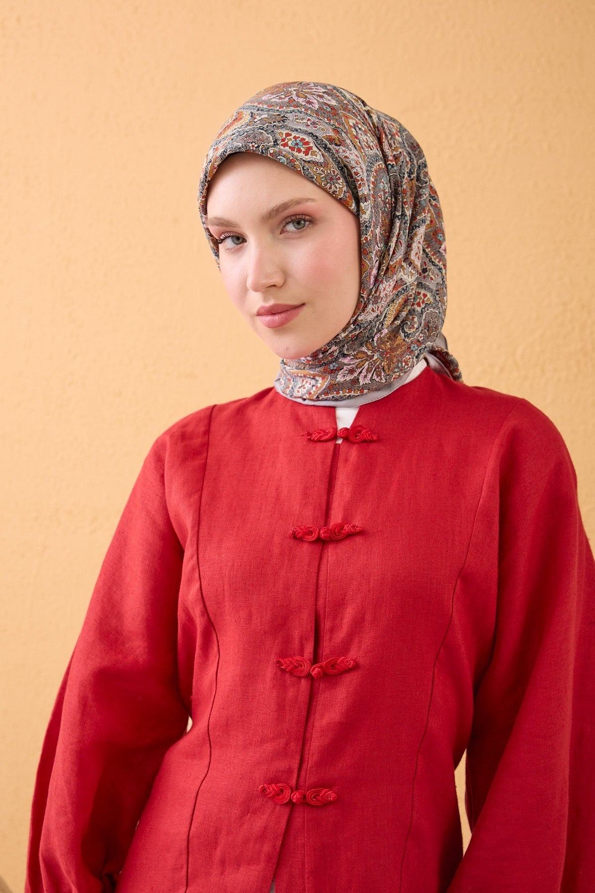 Velora Eşarp Vintage Paisley Kiremit