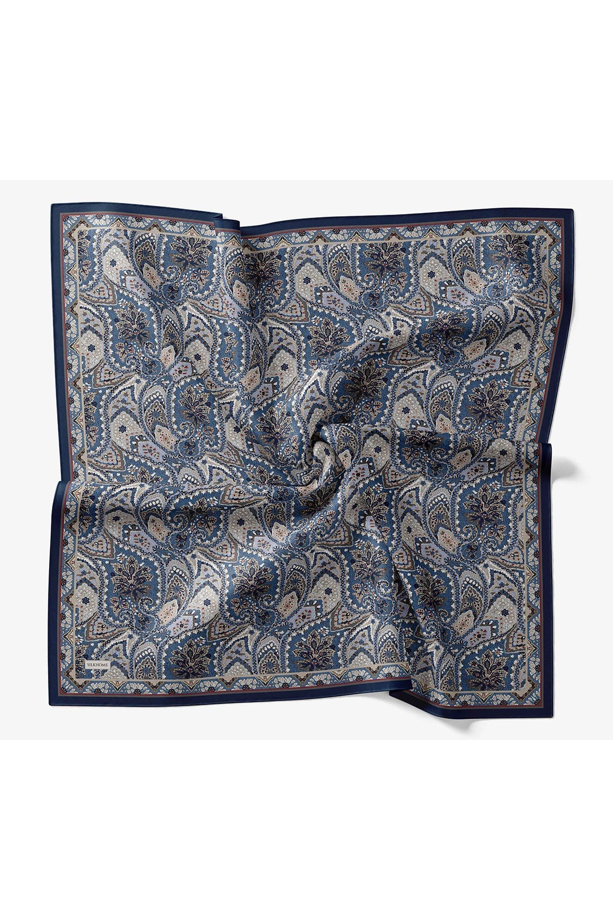 Velora Eşarp Vintage Paisley Lacivert