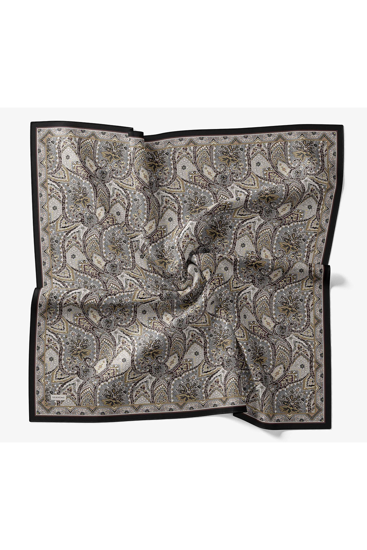 Velora Eşarp Vintage Paisley Siyah