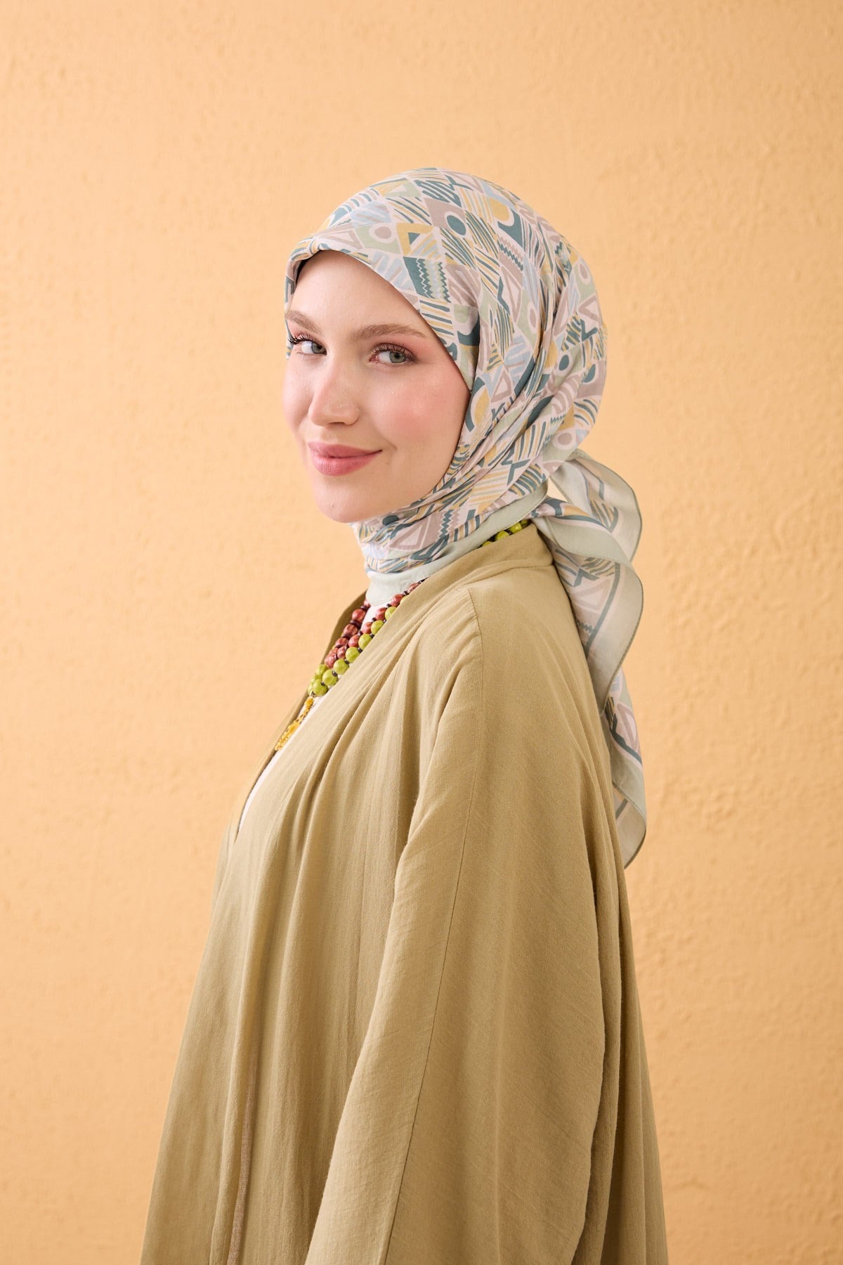 Velora Eşarp Vintage Paisley Su Yeşili