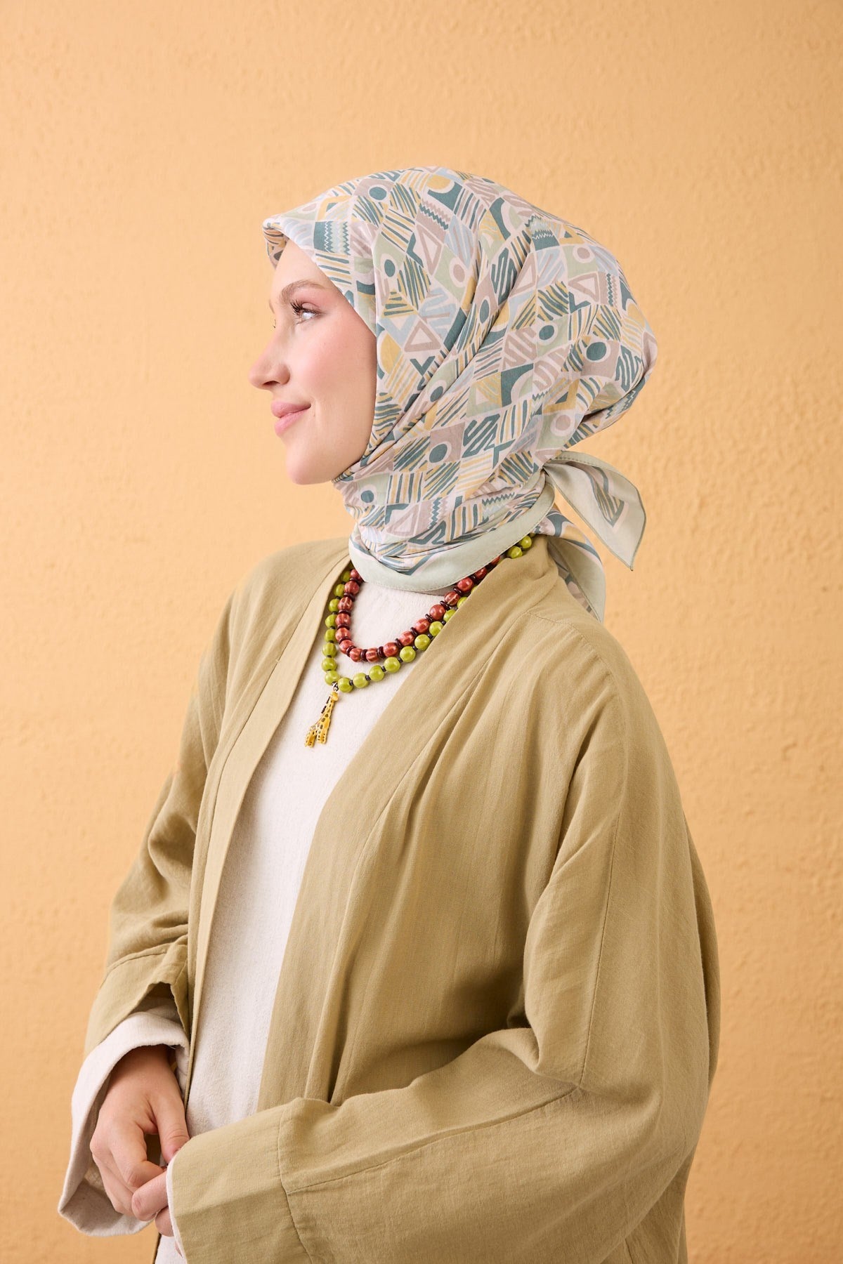 Velora Eşarp Vintage Paisley Su Yeşili
