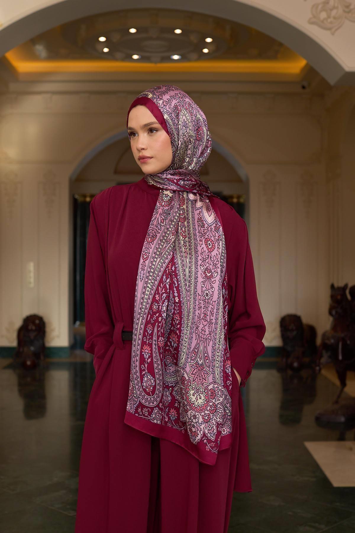 Vişne Çürüğü Hint Vual Şal -  5009-18