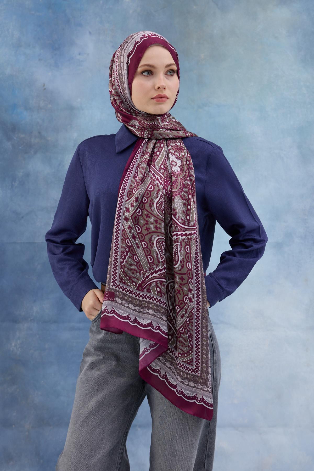 Vişne Hint Vual Şal -  5005-10