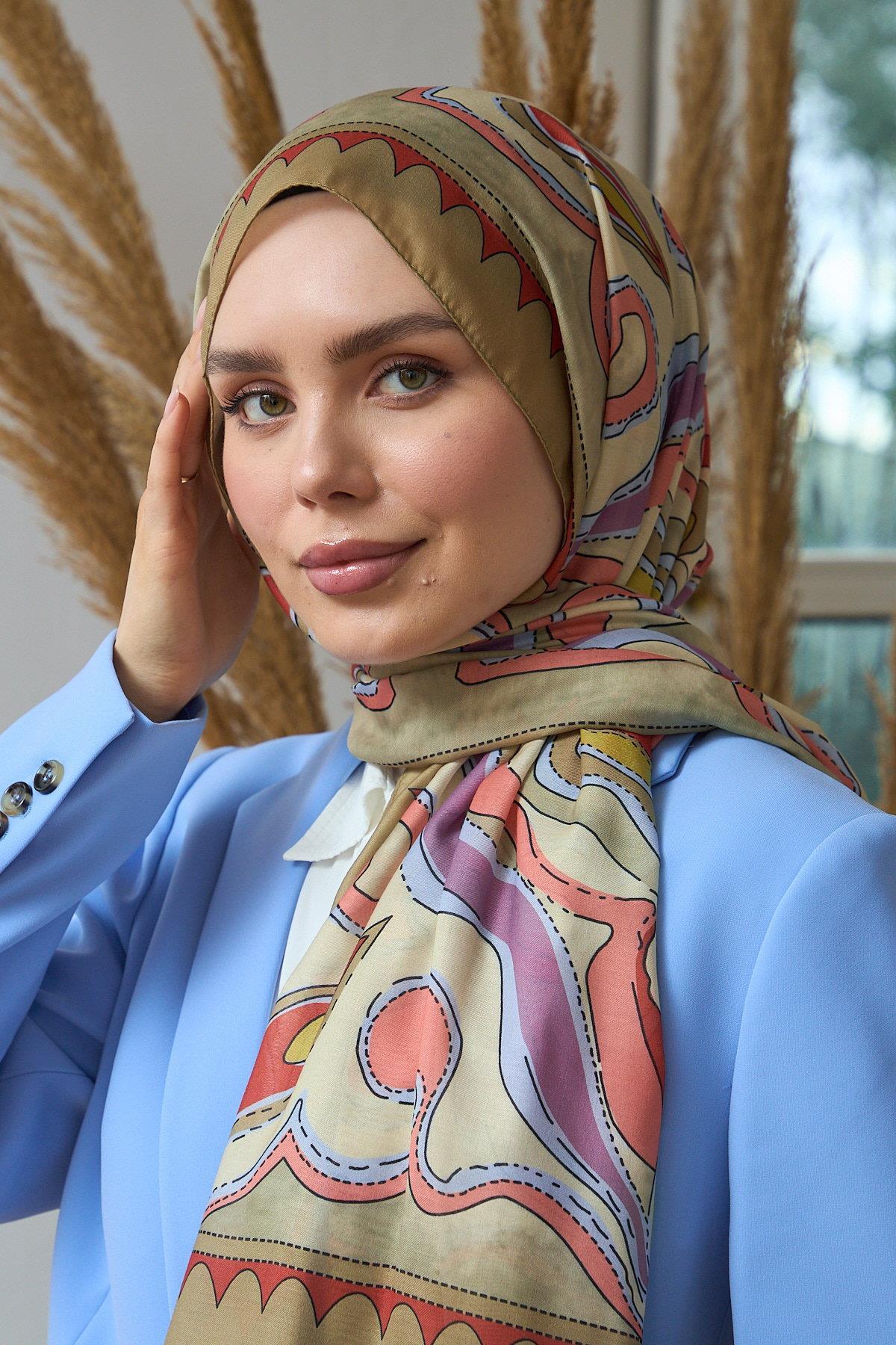 Yaz Işıltısı Koleksiyonu Soft Şal Krem Sütlü Kahve 3045-11