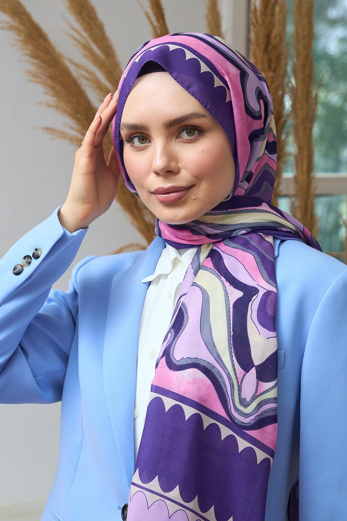 Yaz Işıltısı Koleksiyonu Soft Şal Lila Pembe 3045-09