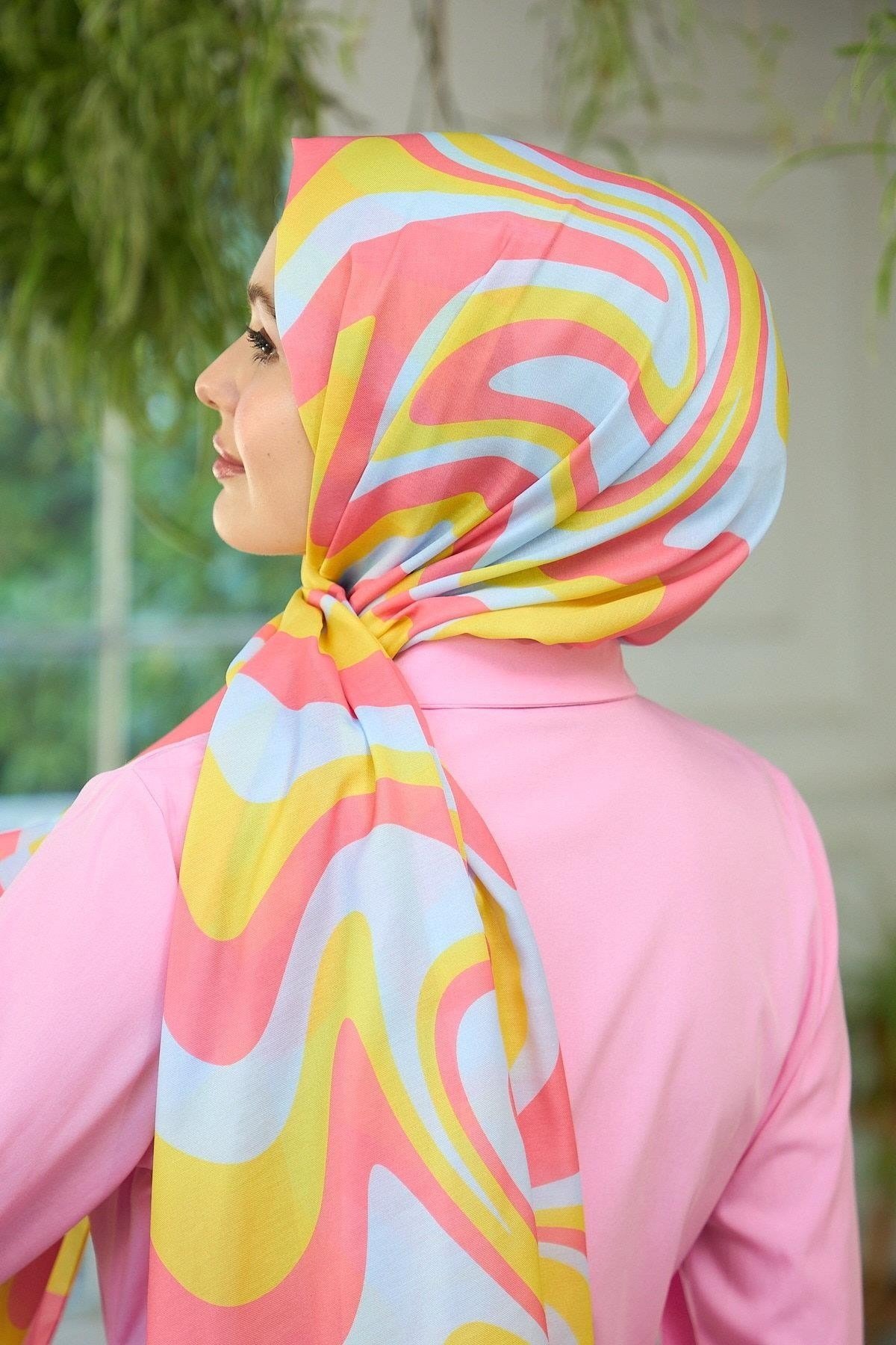 Yaz Işıltısı Koleksiyonu Soft Şal Pembe Turuncu 3044-11