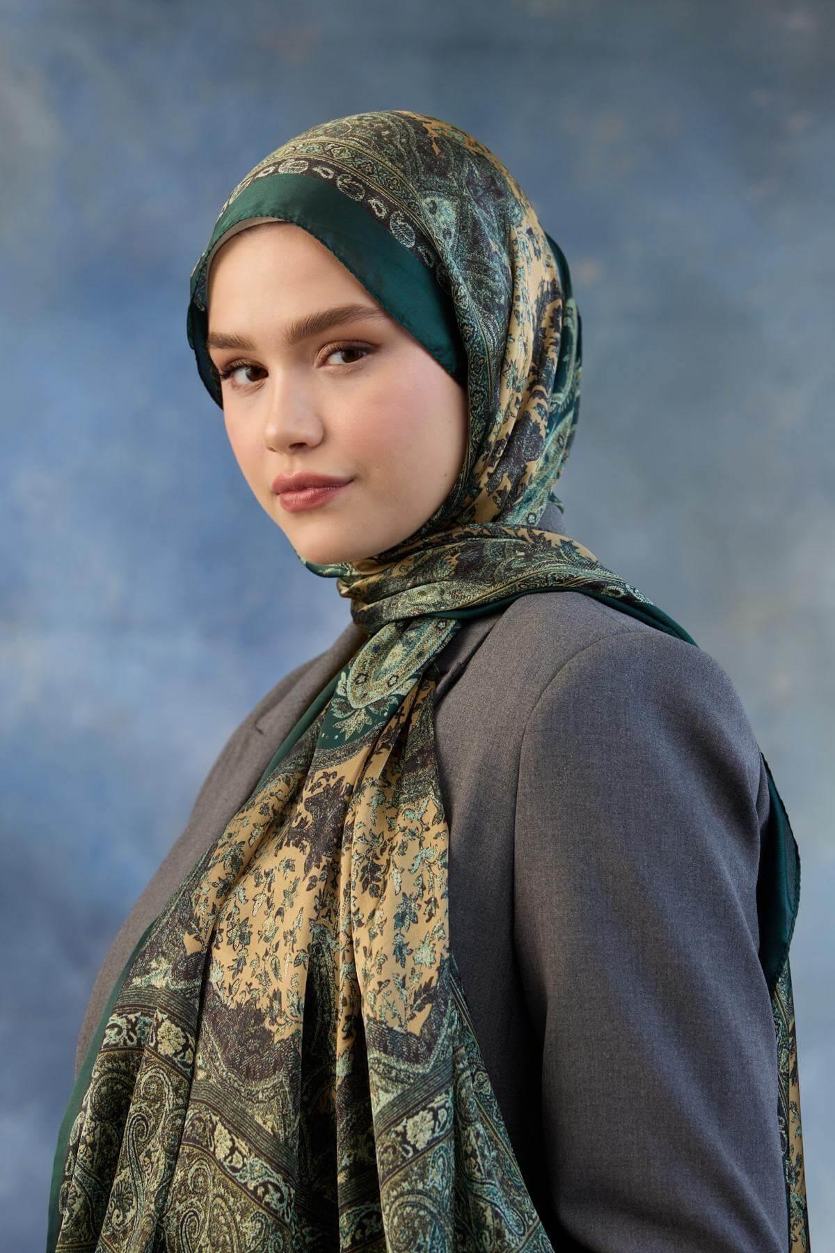 Zümrüt Hint Vual Şal -  5002-07