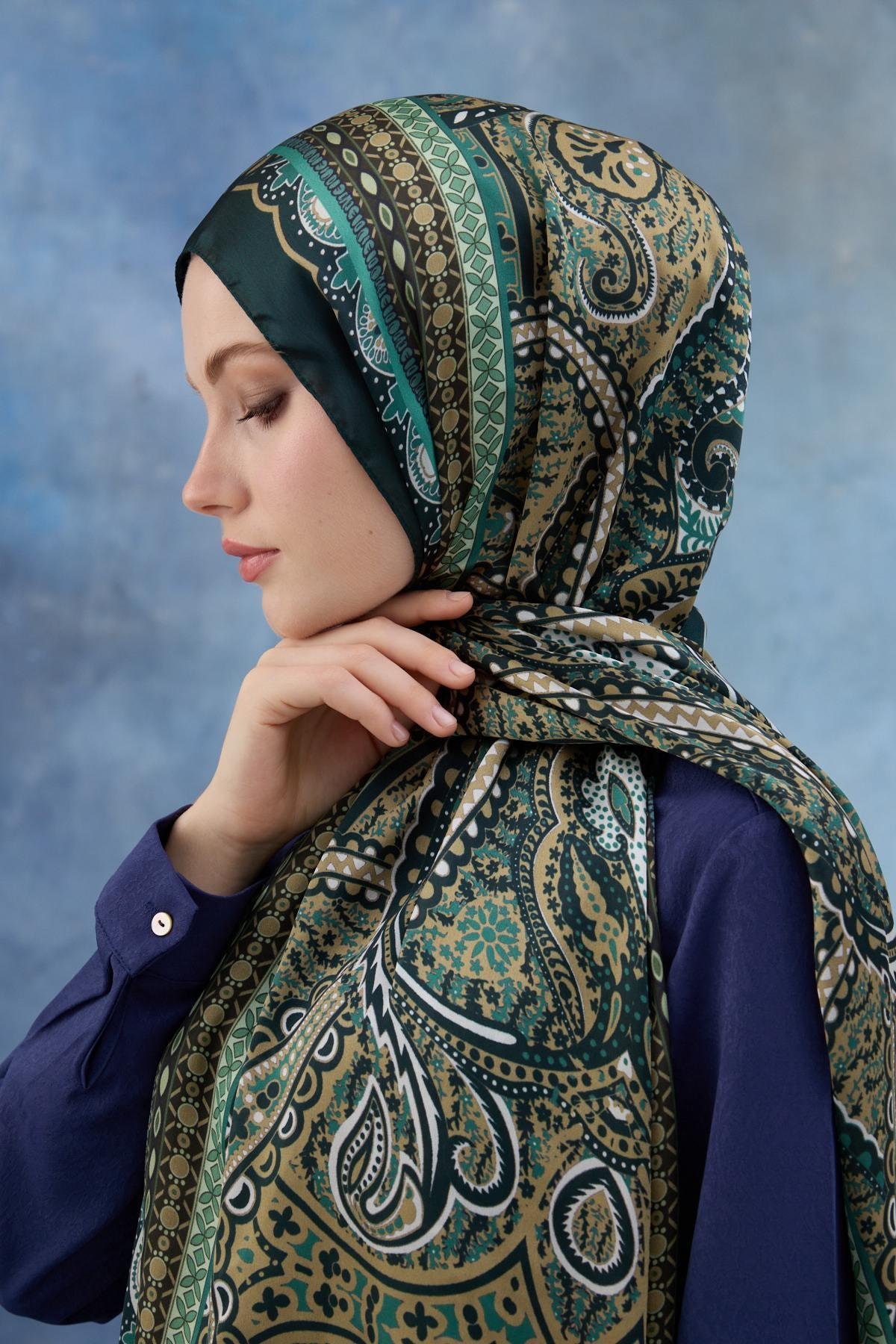 Zümrüt Hint Vual Şal -  5005-07