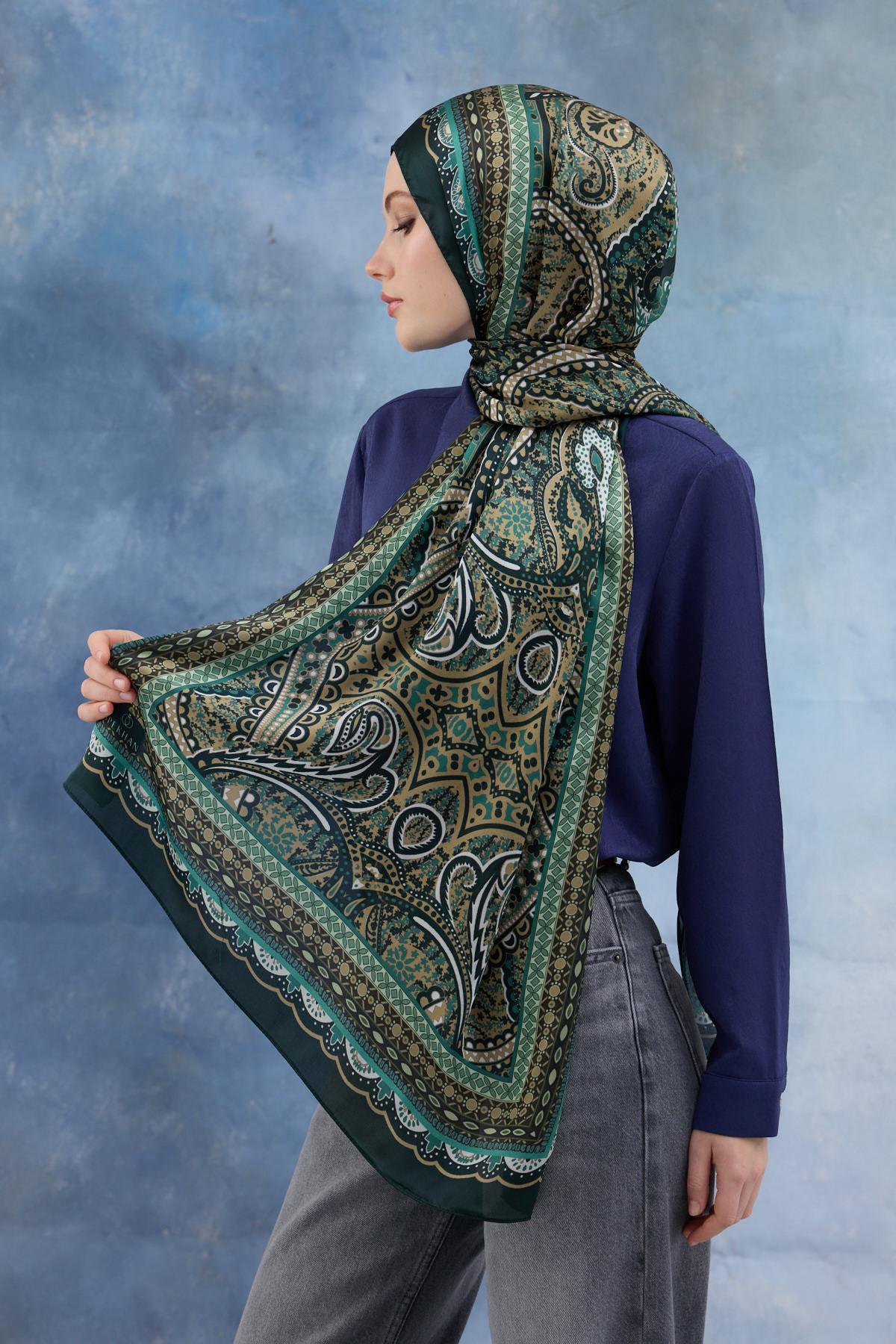 Zümrüt Hint Vual Şal -  5005-07