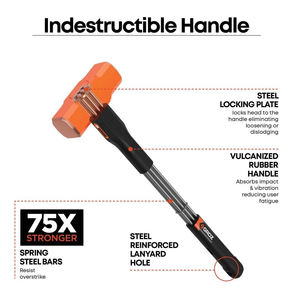 Groz Kırılmaz Saplı Bakır Balyoz 6,4 kg