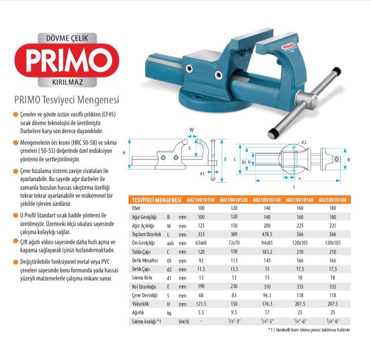 Kanca Primo Tesviyeci Mengene 100mm