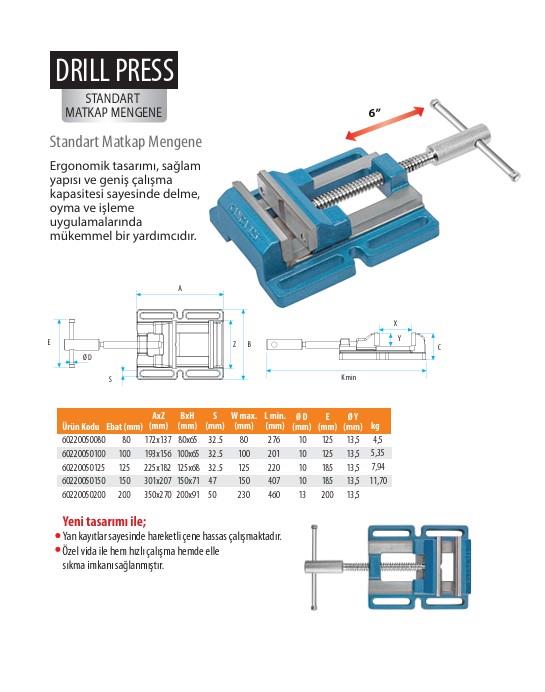 Matkap Mengenesi 200mm