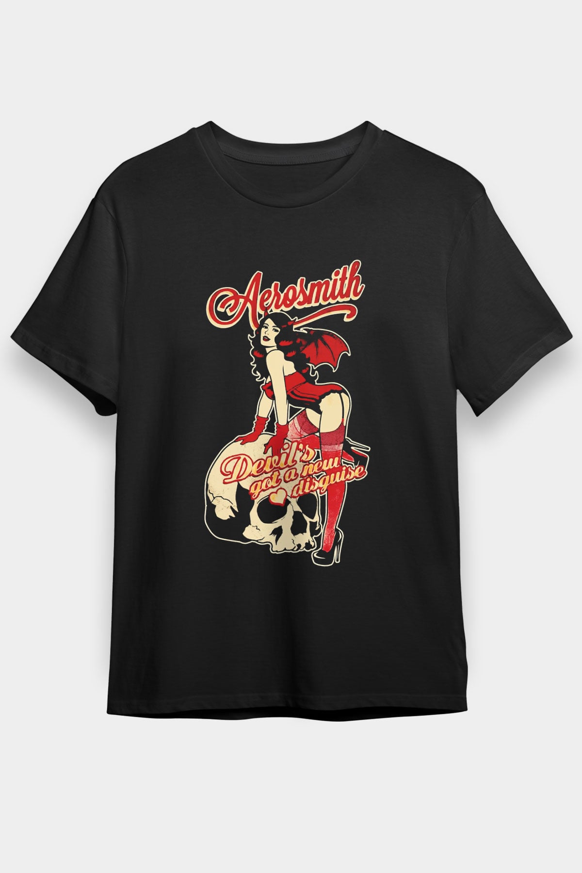  Aerosmith Siyah Unisex Tişört T-Shirt - TişörtFabrikası