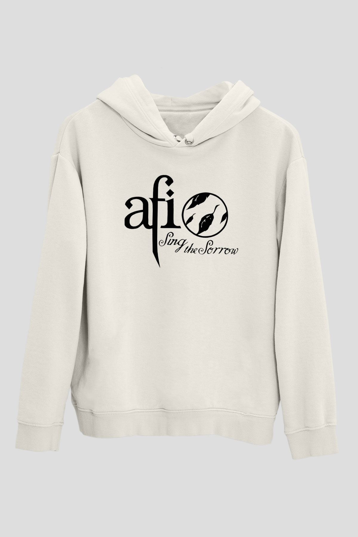  Afi Beyaz Unisex Kapüşonlu Sweatshirt