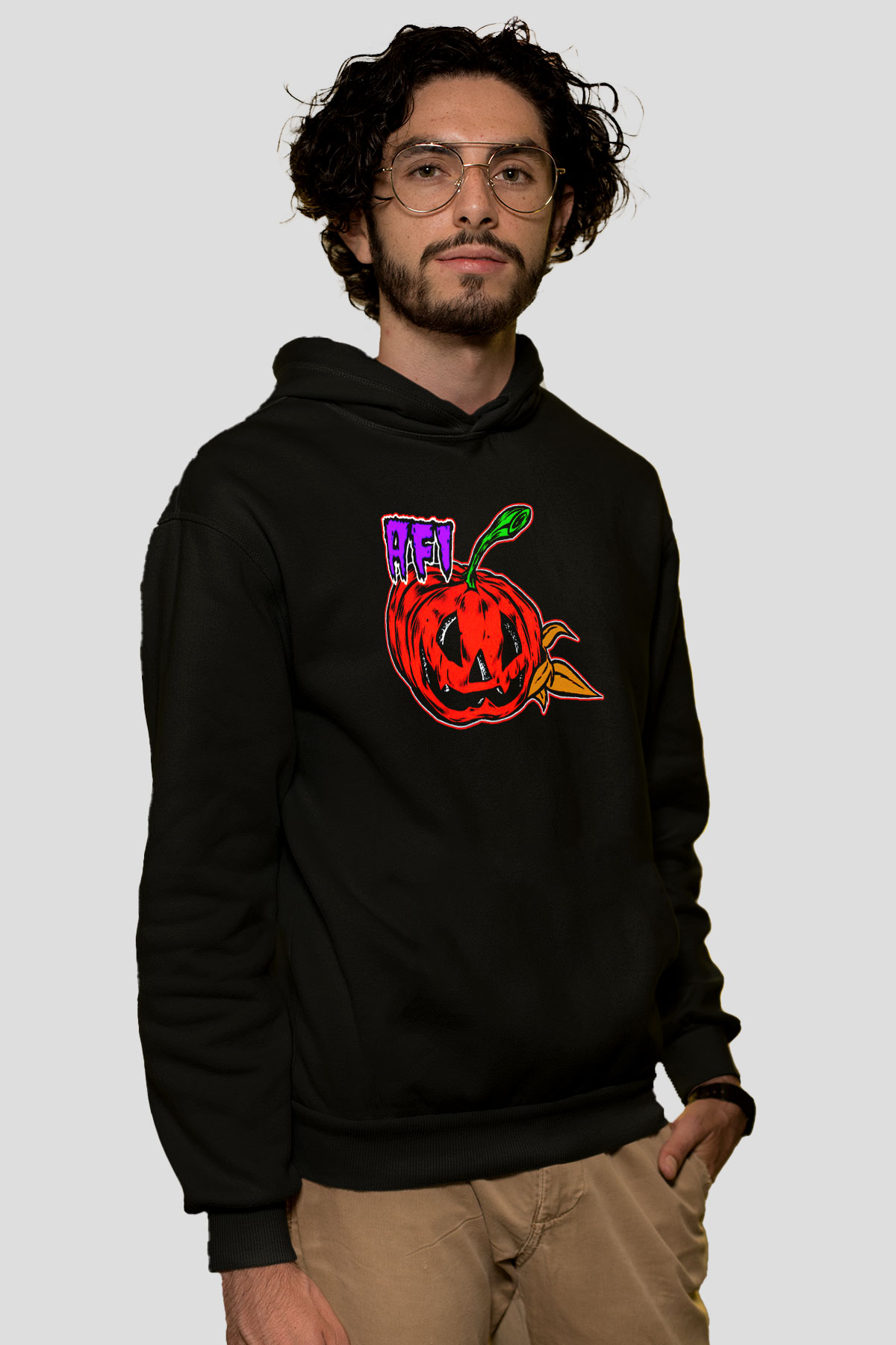  Afi Siyah Unisex Kapüşonlu Sweatshirt
