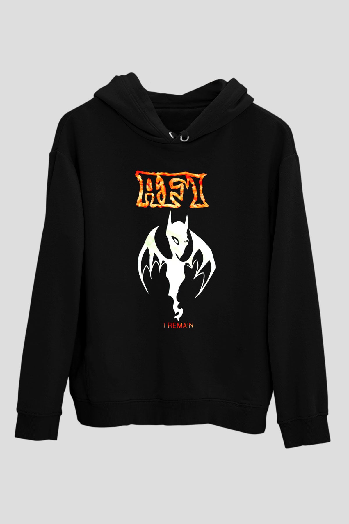  Afi Siyah Unisex Kapüşonlu Sweatshirt