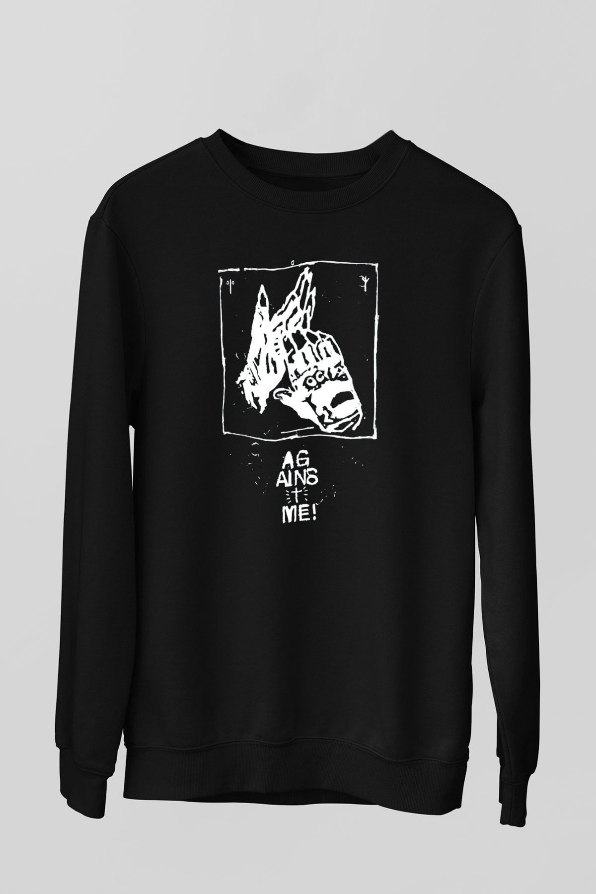 Against Me Siyah Unisex Sweatshirt