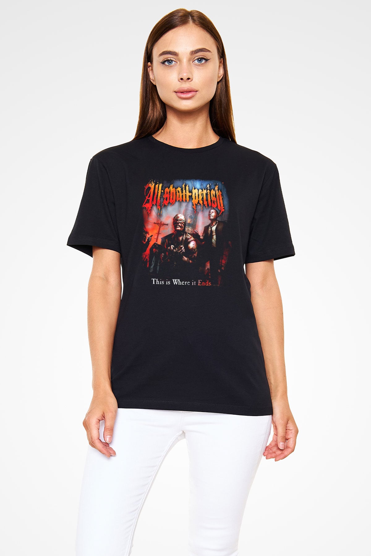  All Shall Perish Siyah Unisex Tişört T-Shirt - TişörtFabrikası
