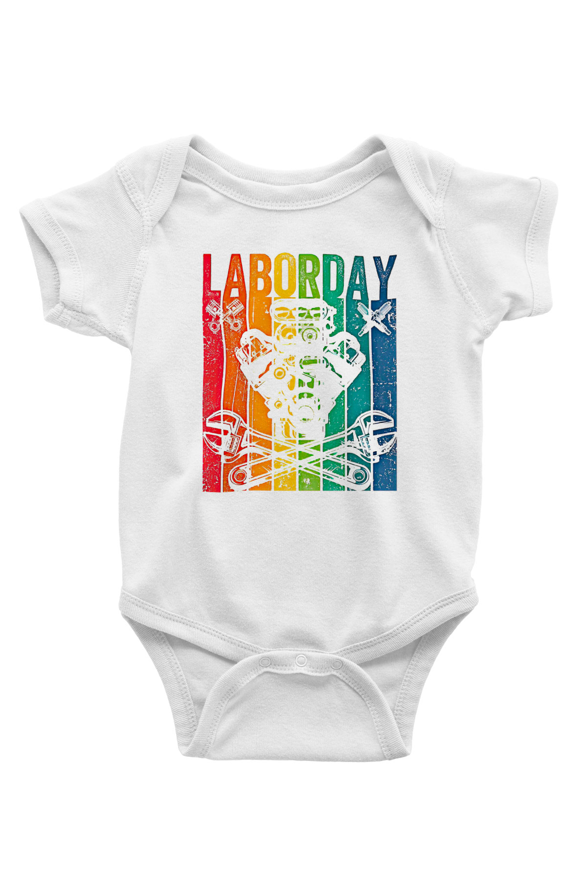 1 Mayıs Baskılı Beyaz Unisex Bebek Body - Zıbın