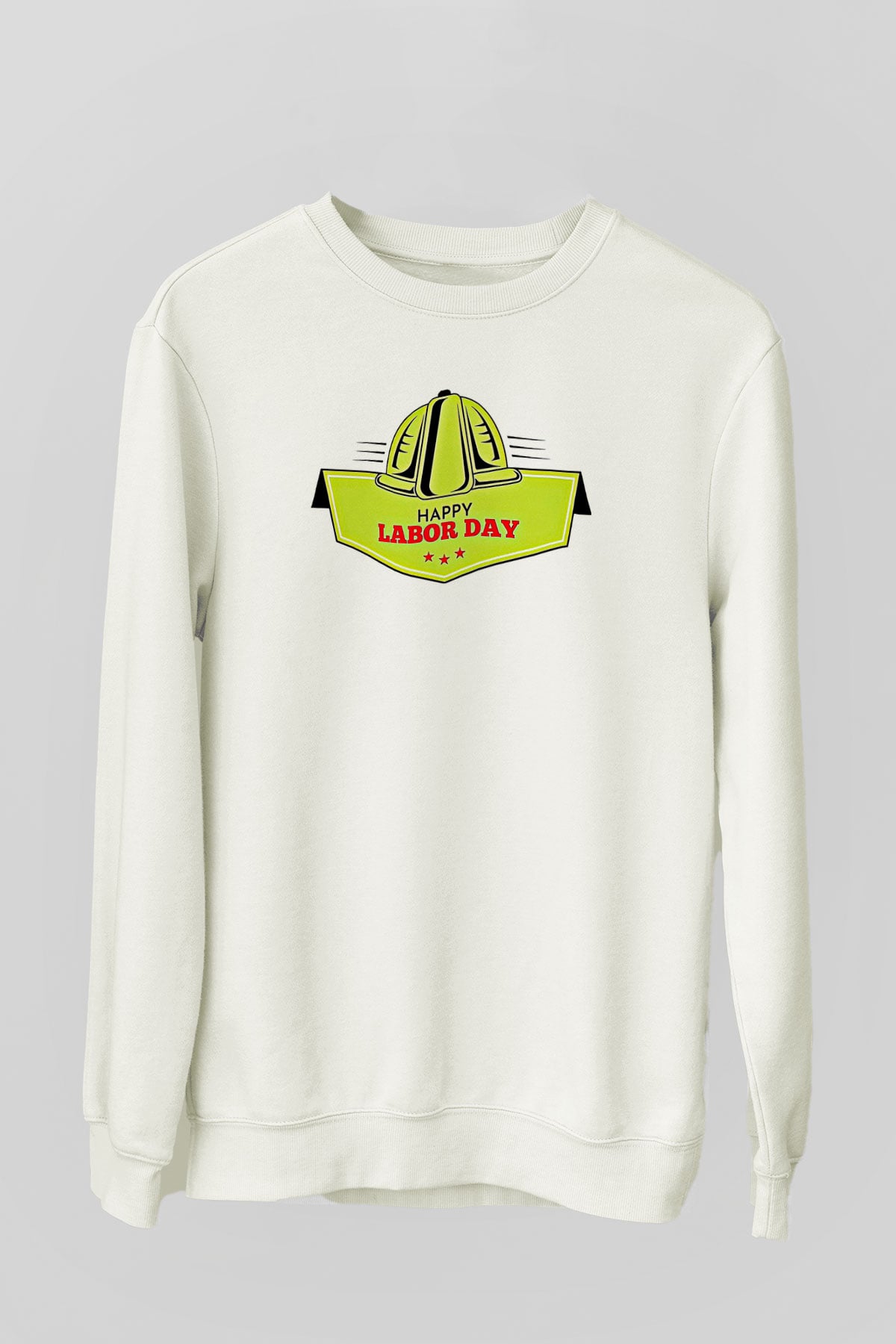 1 Mayıs Baskılı Beyaz Unisex Sweatshirt