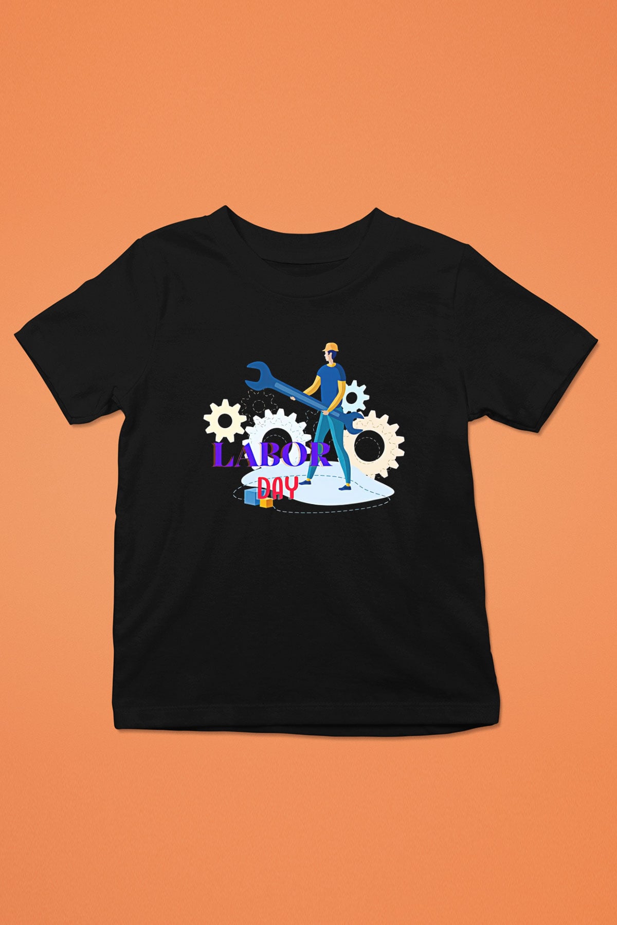 1 Mayıs Baskılı Unisex Siyah Çocuk Tişört - Tshirt