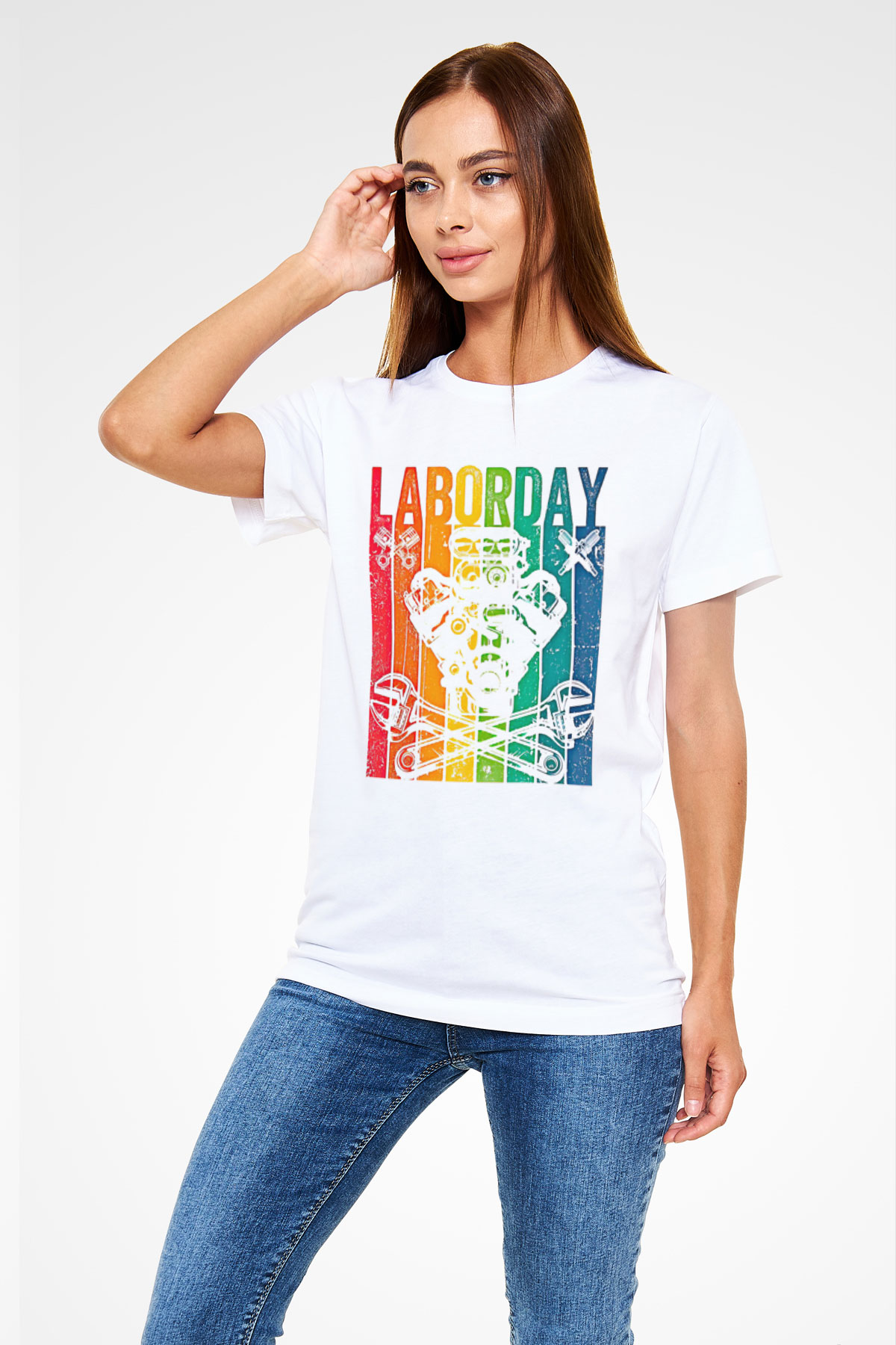 1 Mayıs Unisex Baskılı Beyaz Tişört - Tshirt