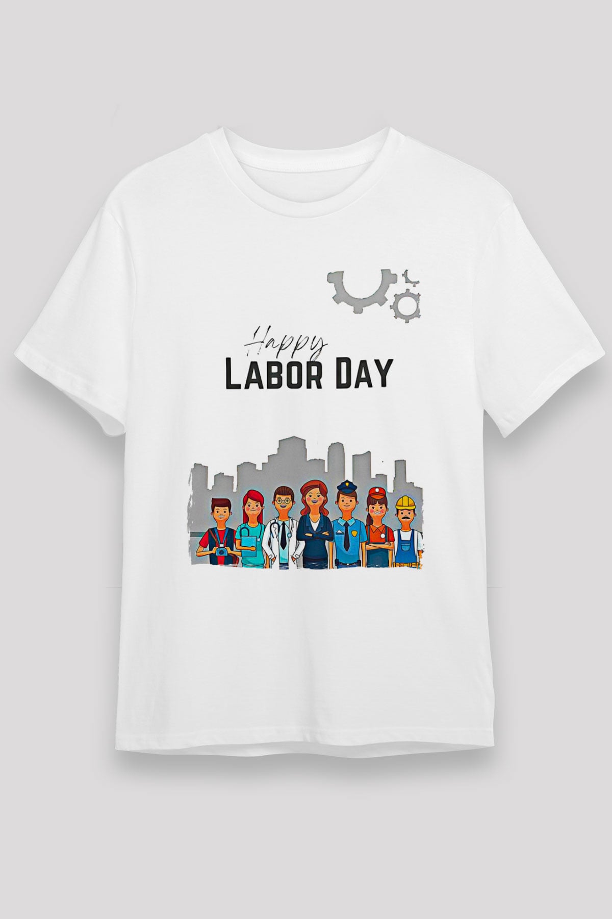 1 Mayıs Unisex Baskılı Beyaz Tişört - Tshirt