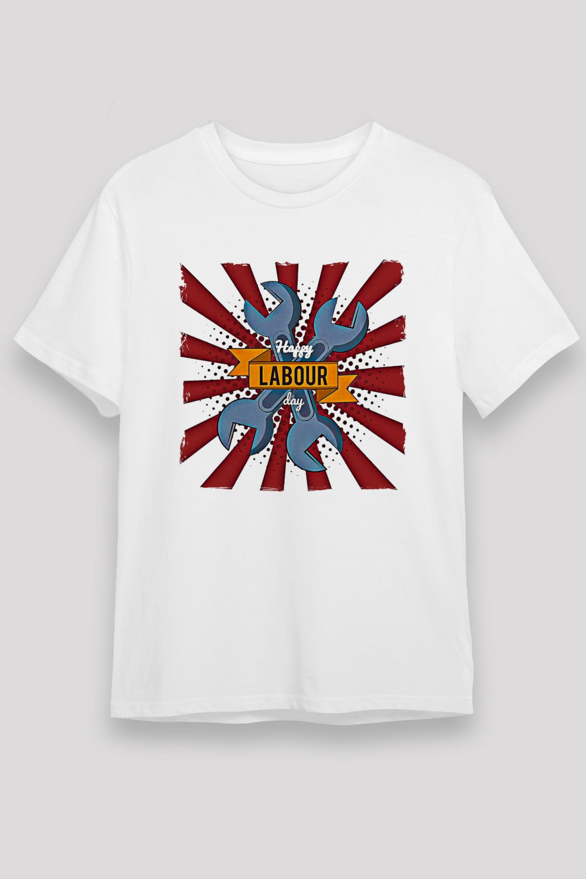 1 Mayıs Unisex Baskılı Beyaz Tişört - Tshirt