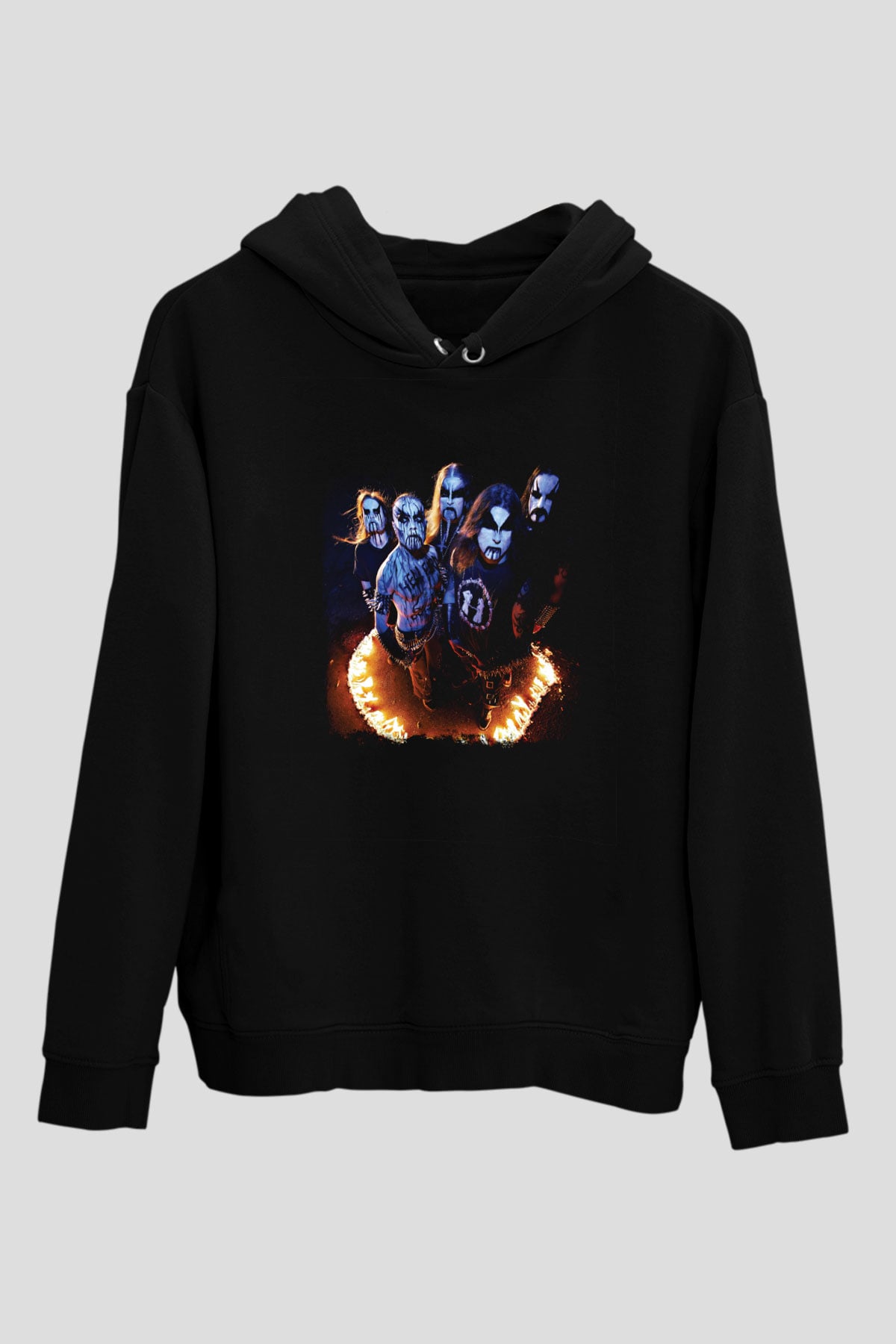1349 Baskılı Unisex Siyah Hoodie