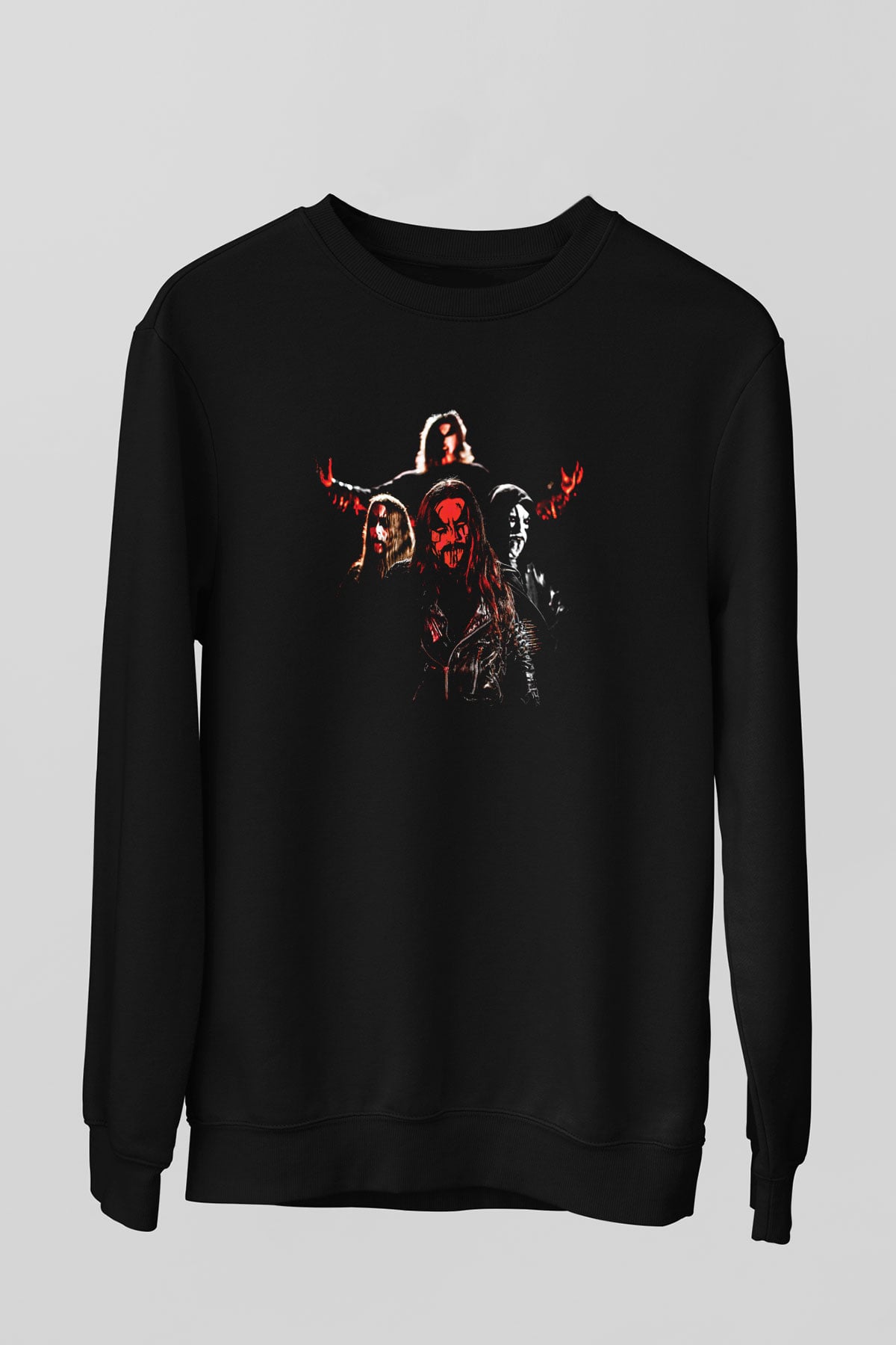 1349 Baskılı Unisex Siyah Sweatshirt