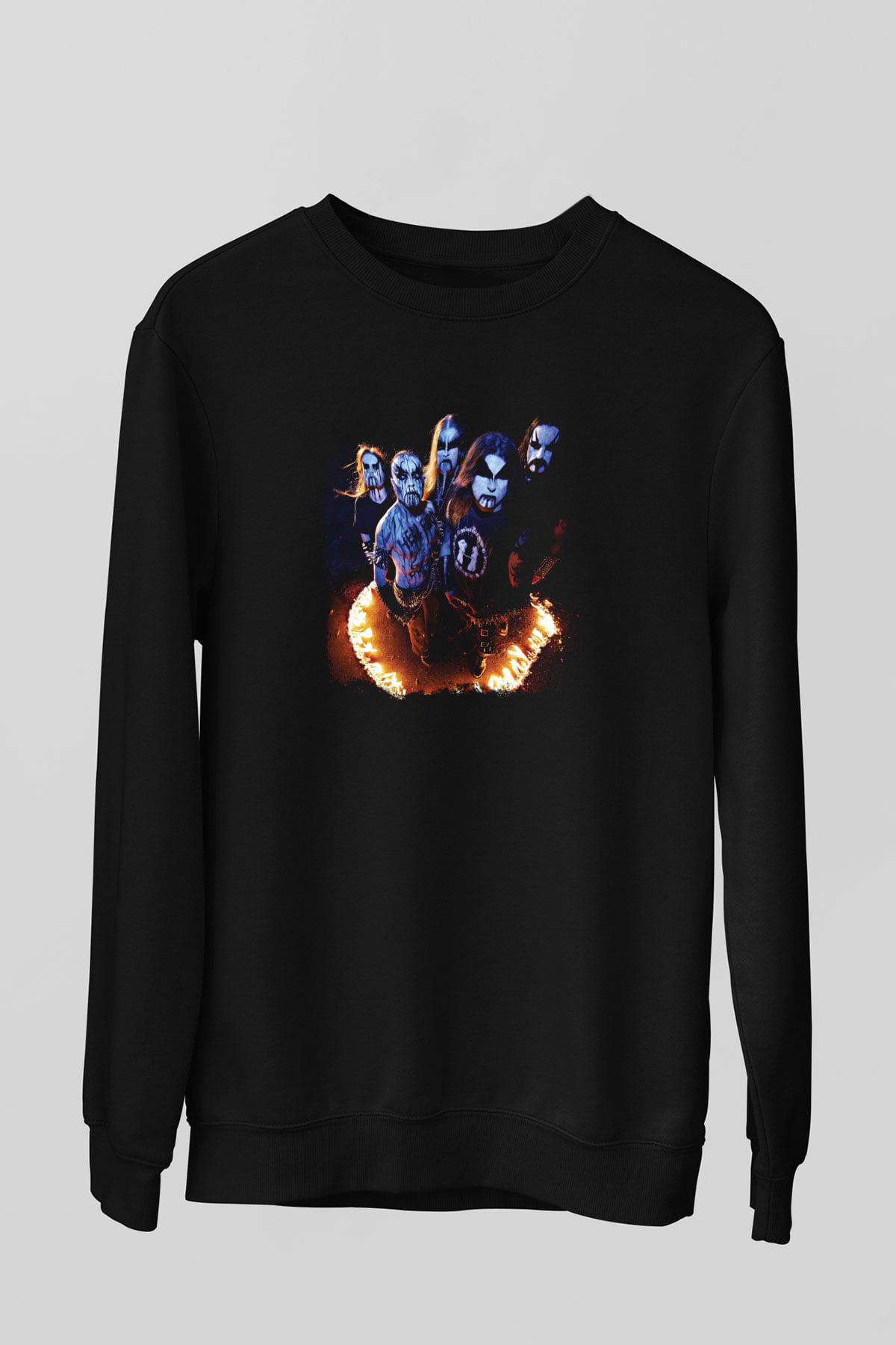 1349 Baskılı Unisex Siyah Sweatshirt