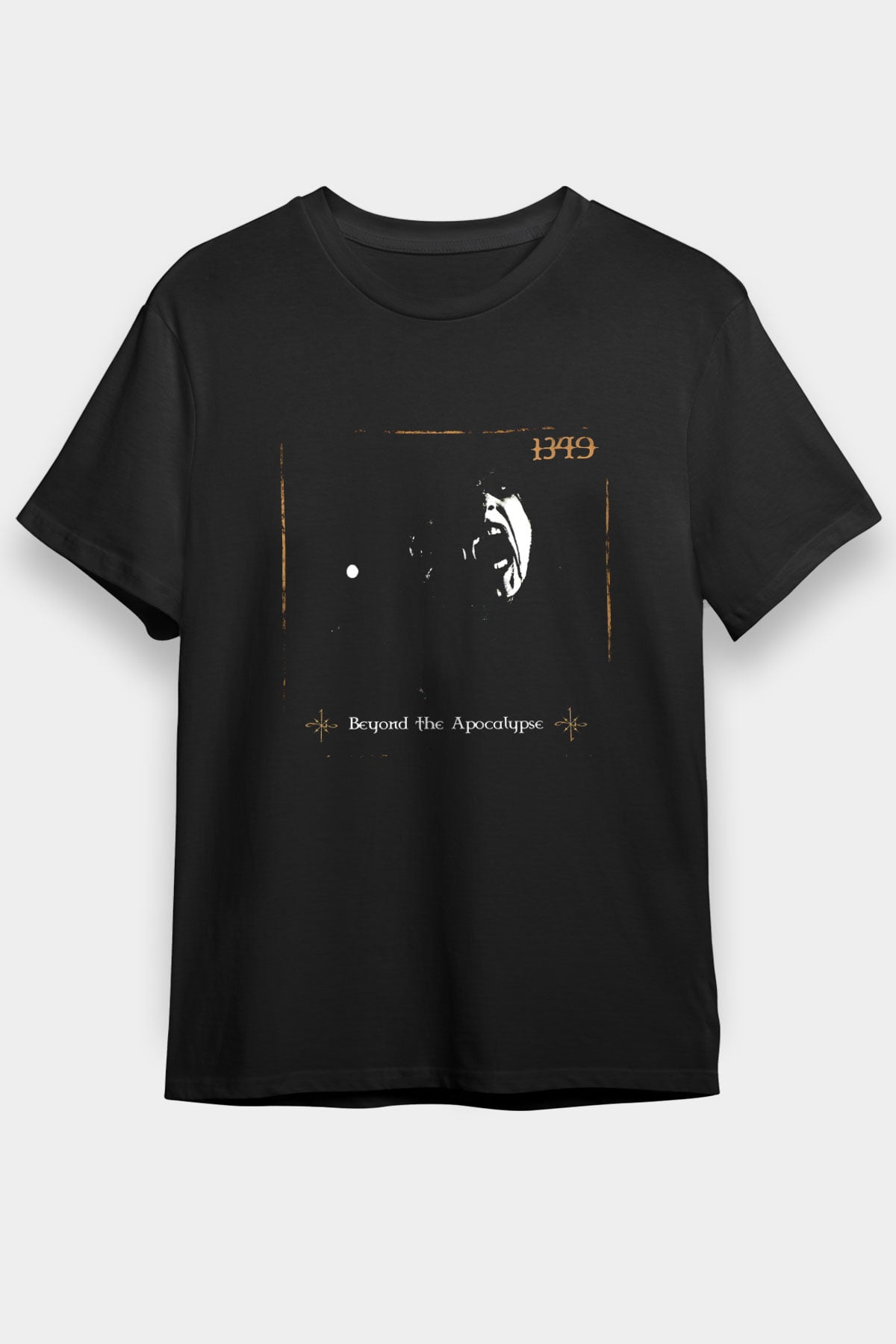 1349 Baskılı Unisex Siyah Tişört