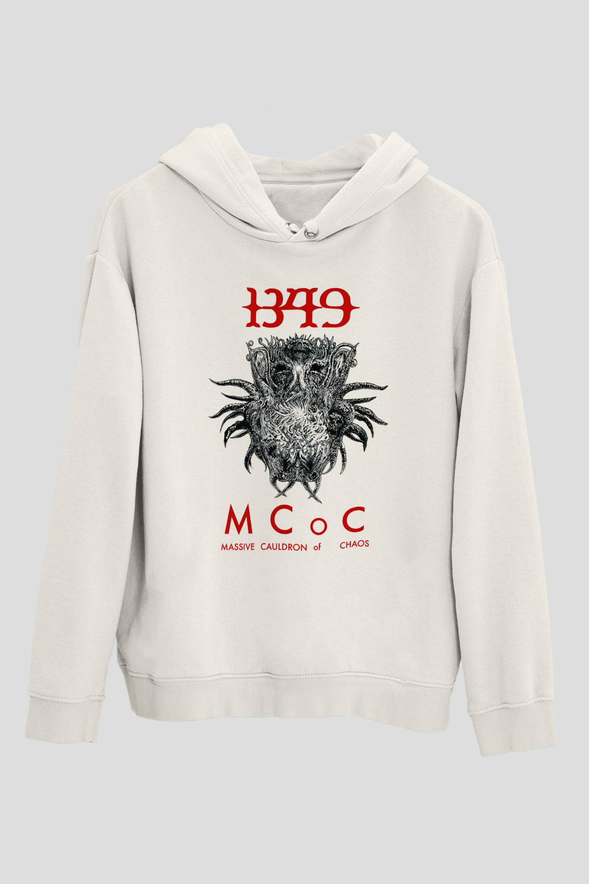 1349 Grubu Beyaz Unisex Kapşonlu Sweatshirt