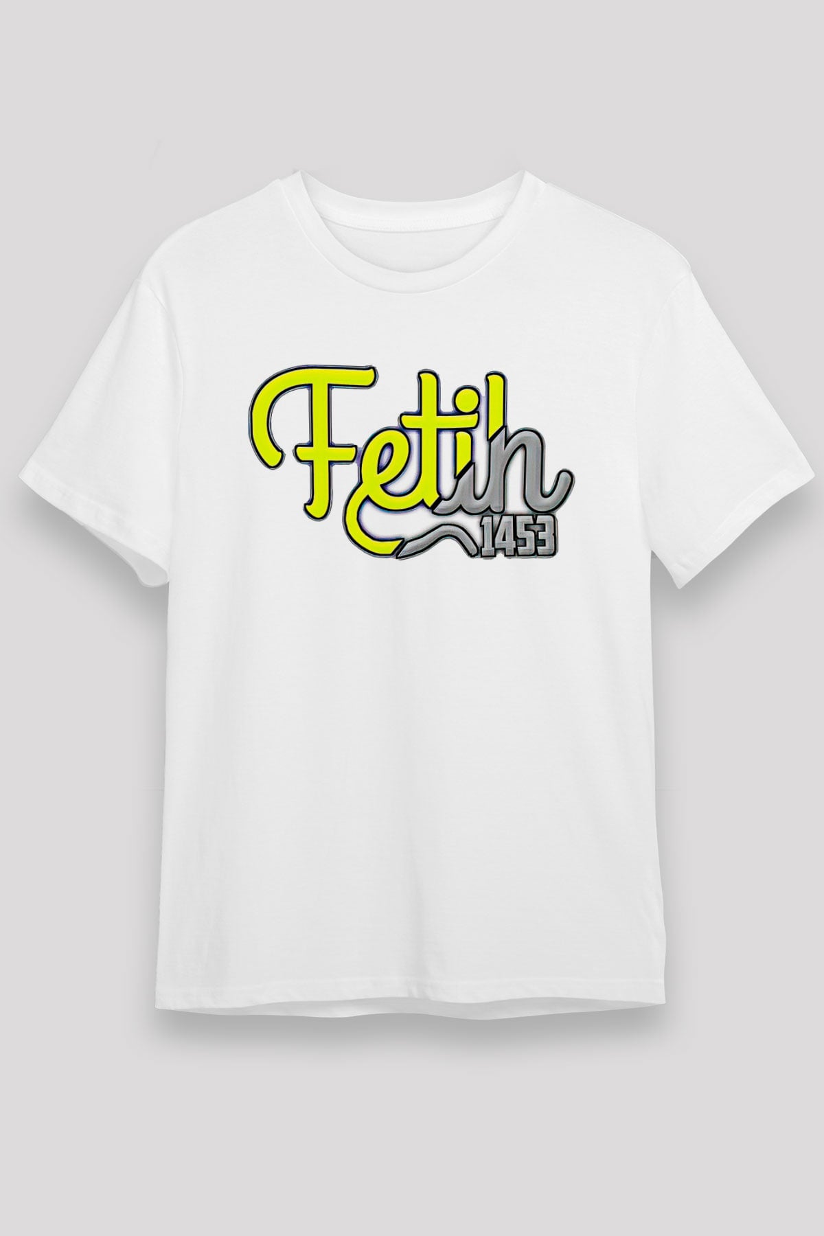 1453 Unisex Baskılı Beyaz Tişört - Tshirt