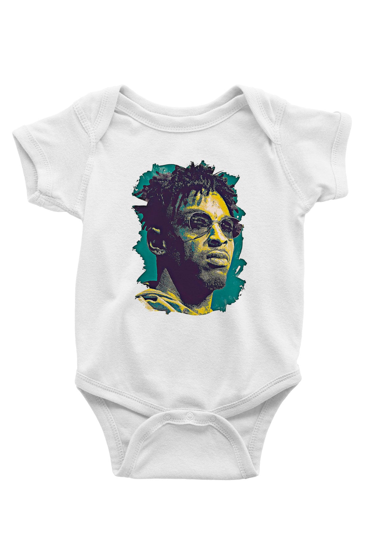 21 Savage Baskılı Beyaz Unisex Bebek Body - Zıbın