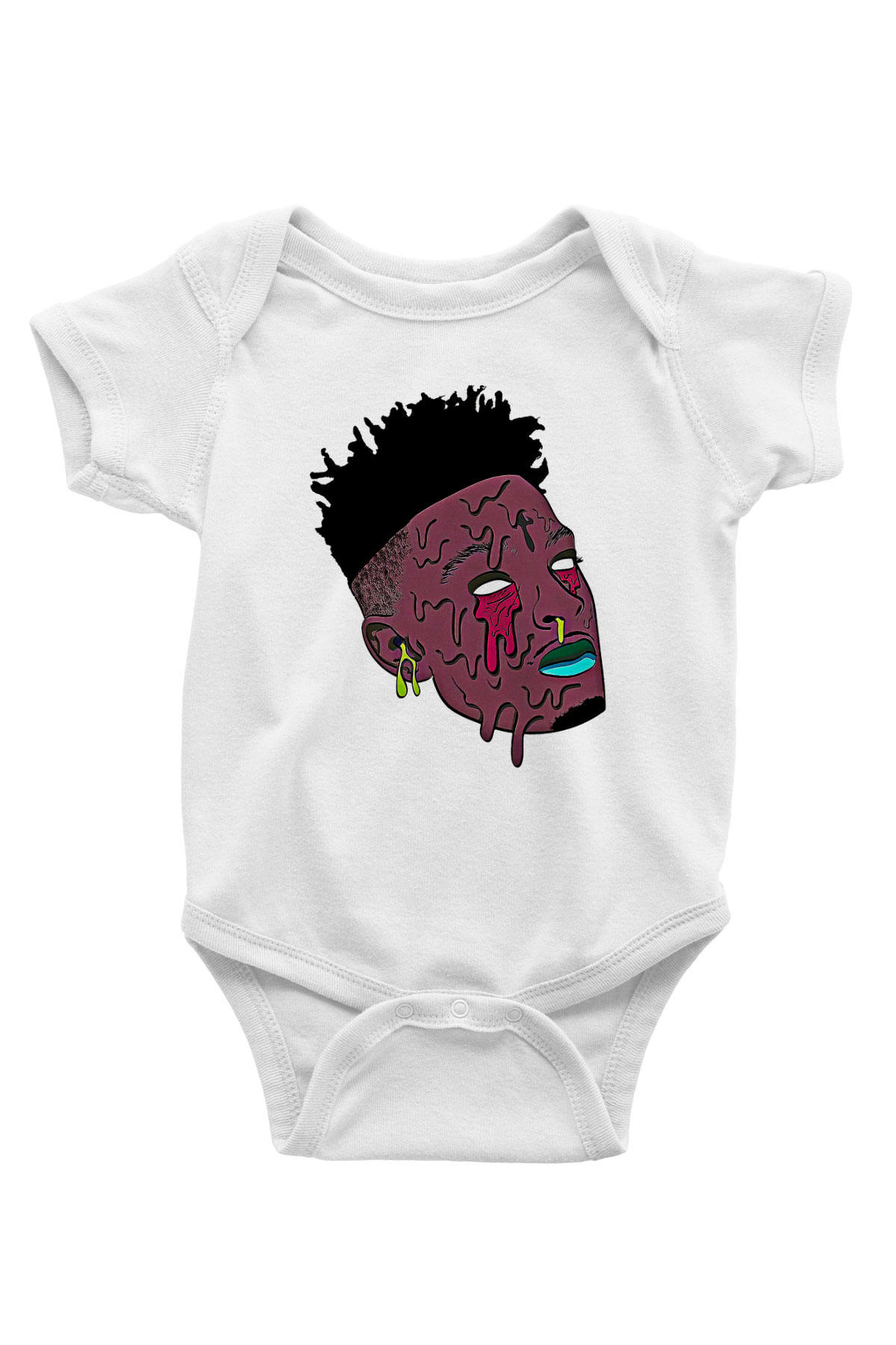 21 Savage Baskılı Beyaz Unisex Bebek Body - Zıbın